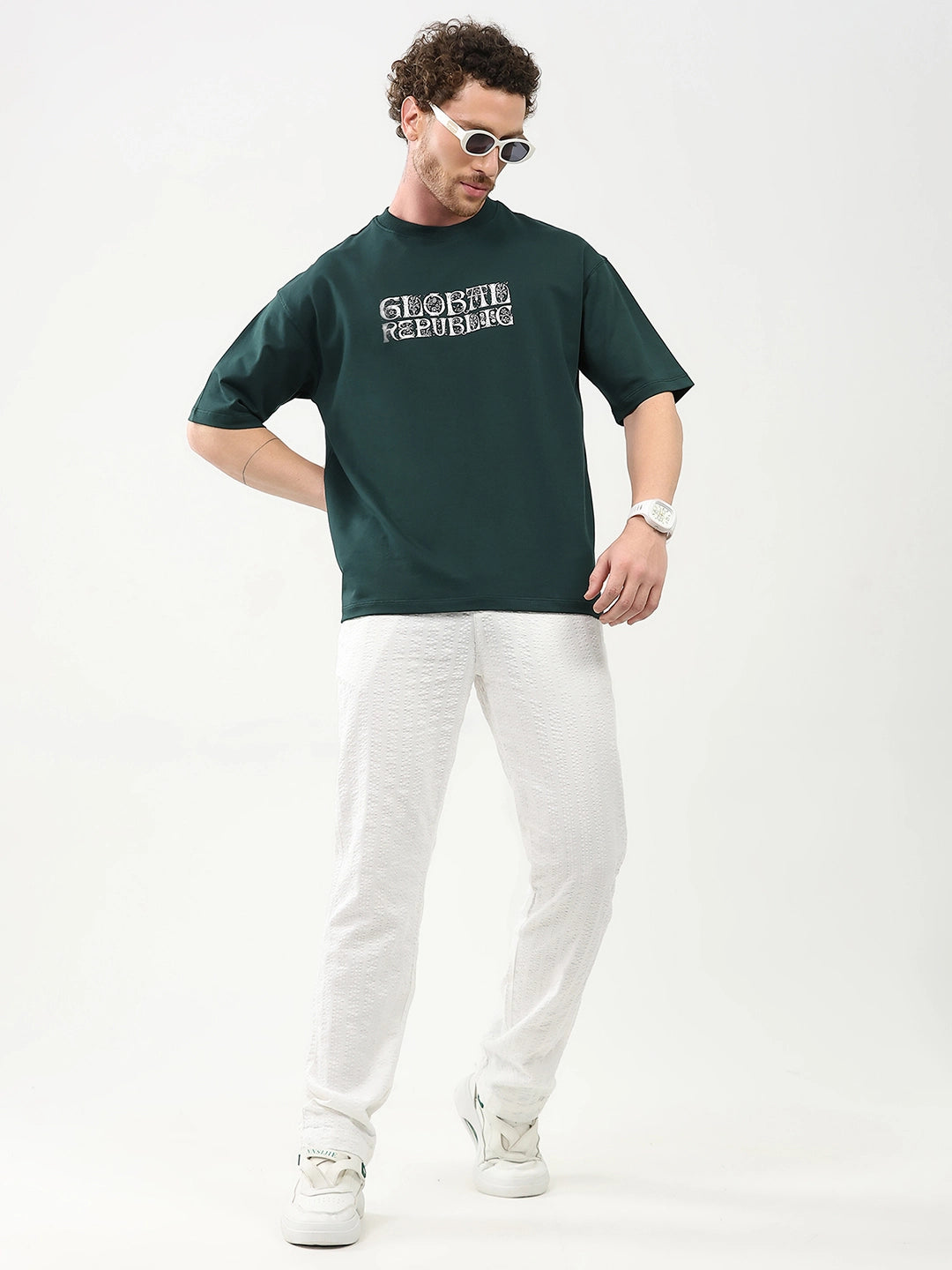 Oversized Stag Graphic T-Shirt