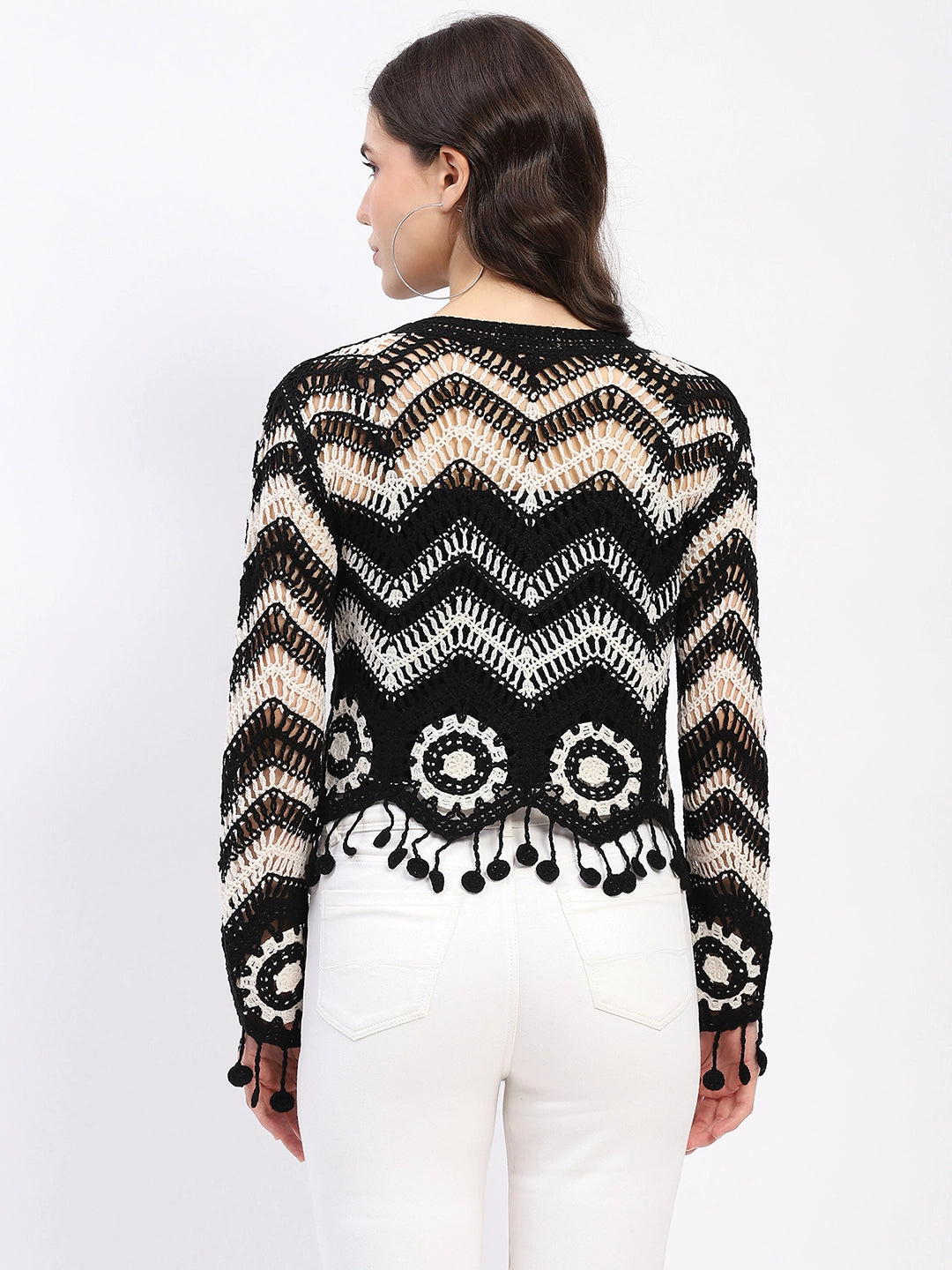Chevron Woven Crochet Top - Global Republic