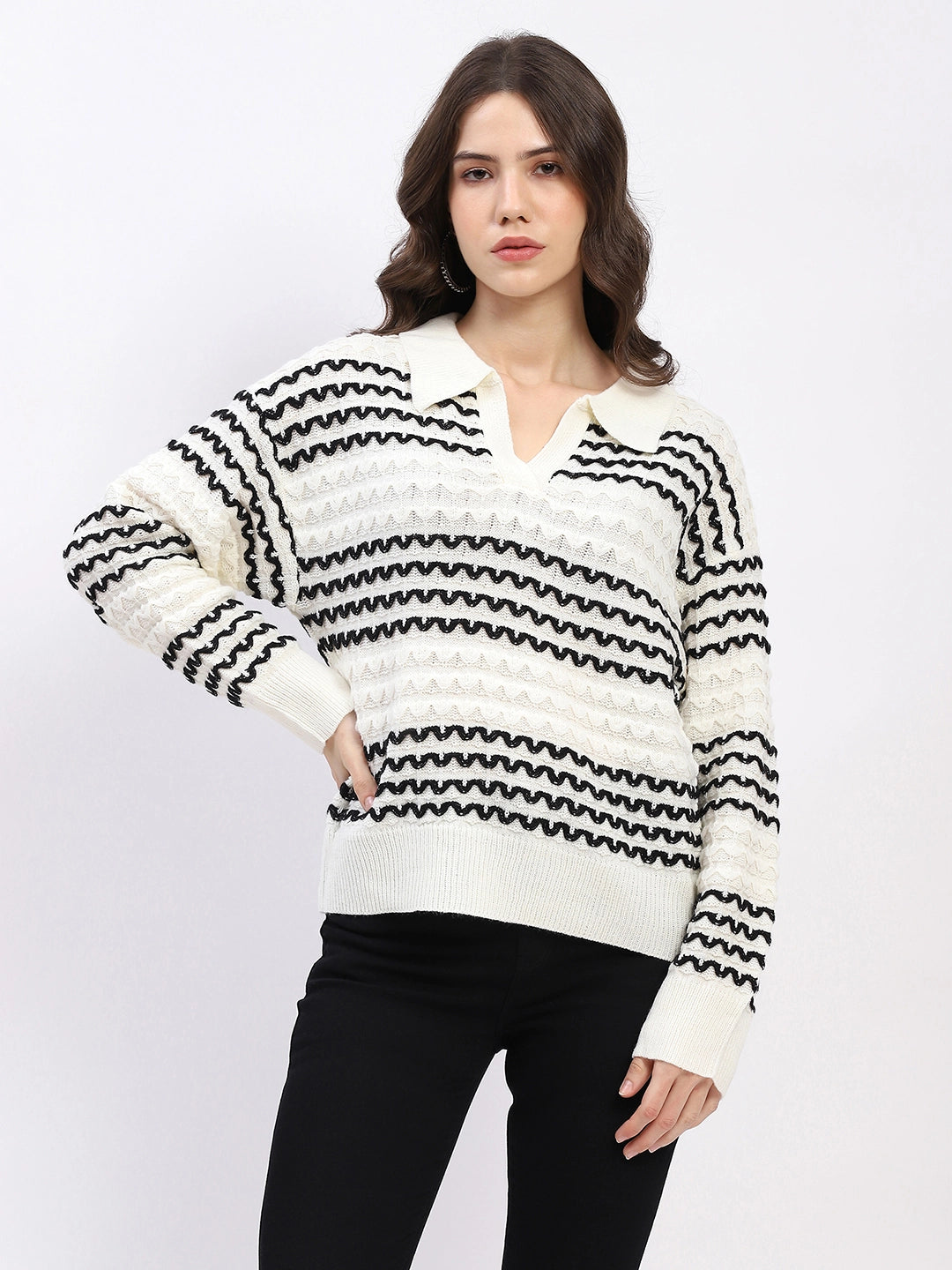 Classic Collar Knit Pullover - Global Republic