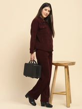 Wine Poly Blend Co-Ord Set