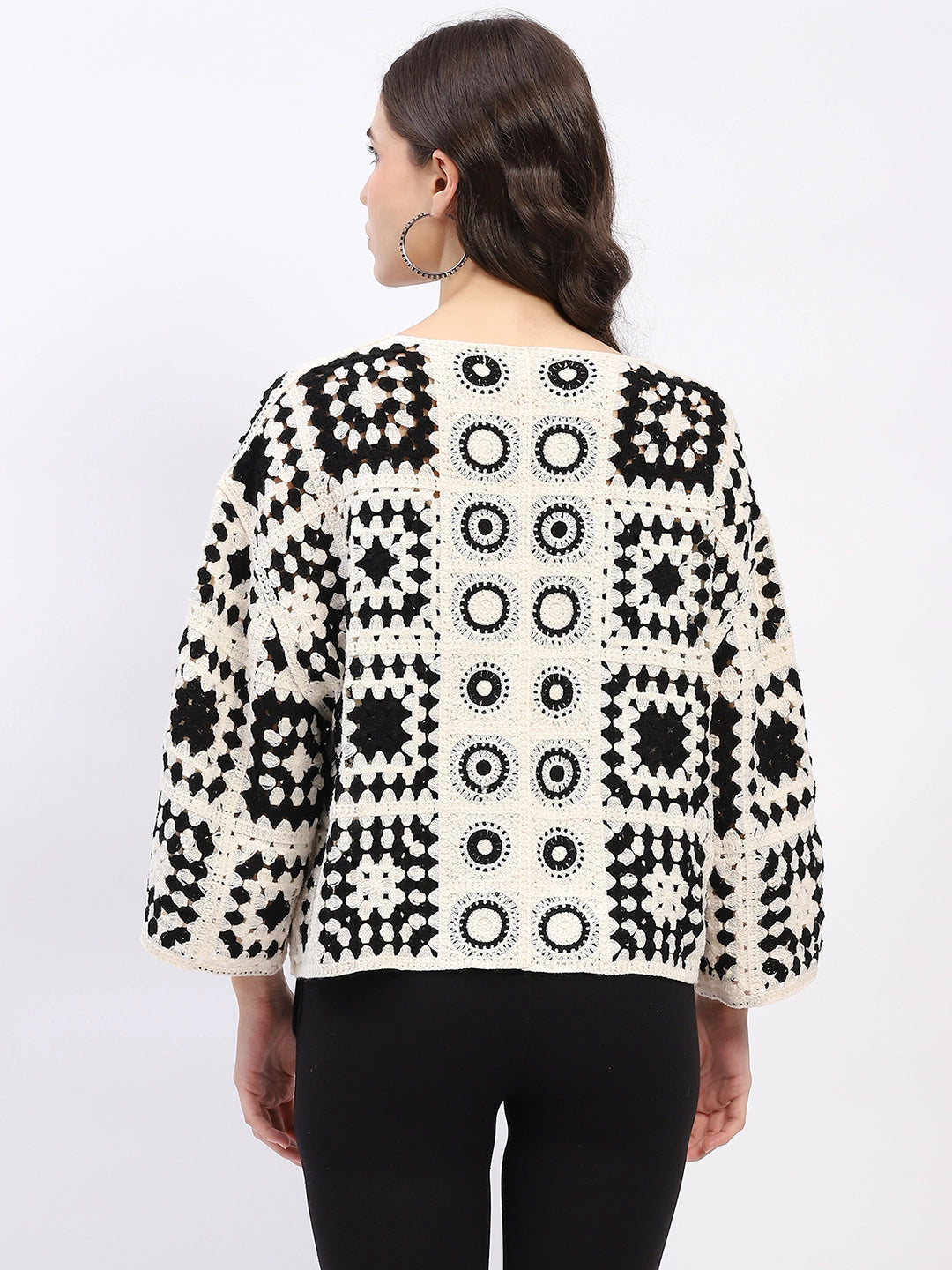 Geometric Crochet Shrug - Global Republic