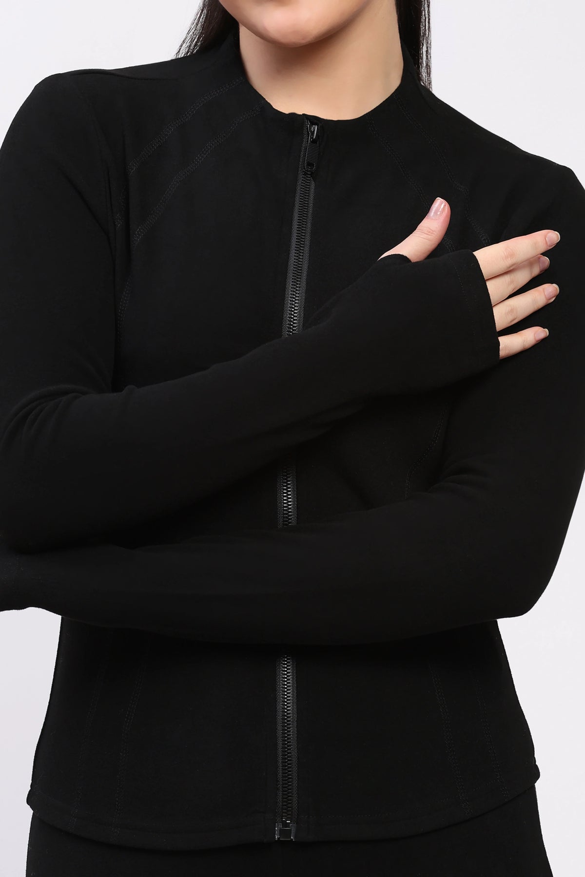Black Zip-Up Co-ord Set-Global Republic