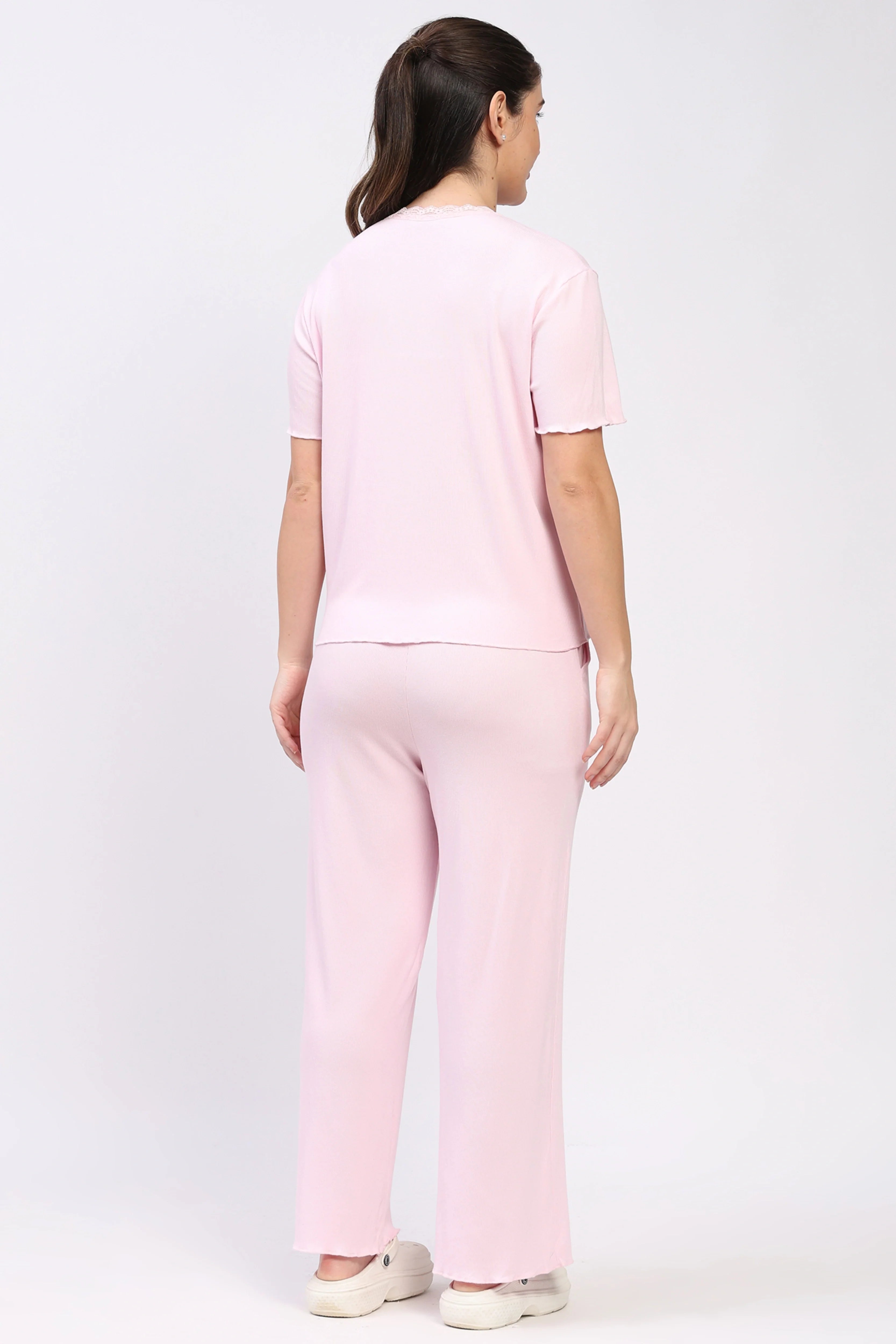 Baby Pink Nightsuit Set-Global Republic