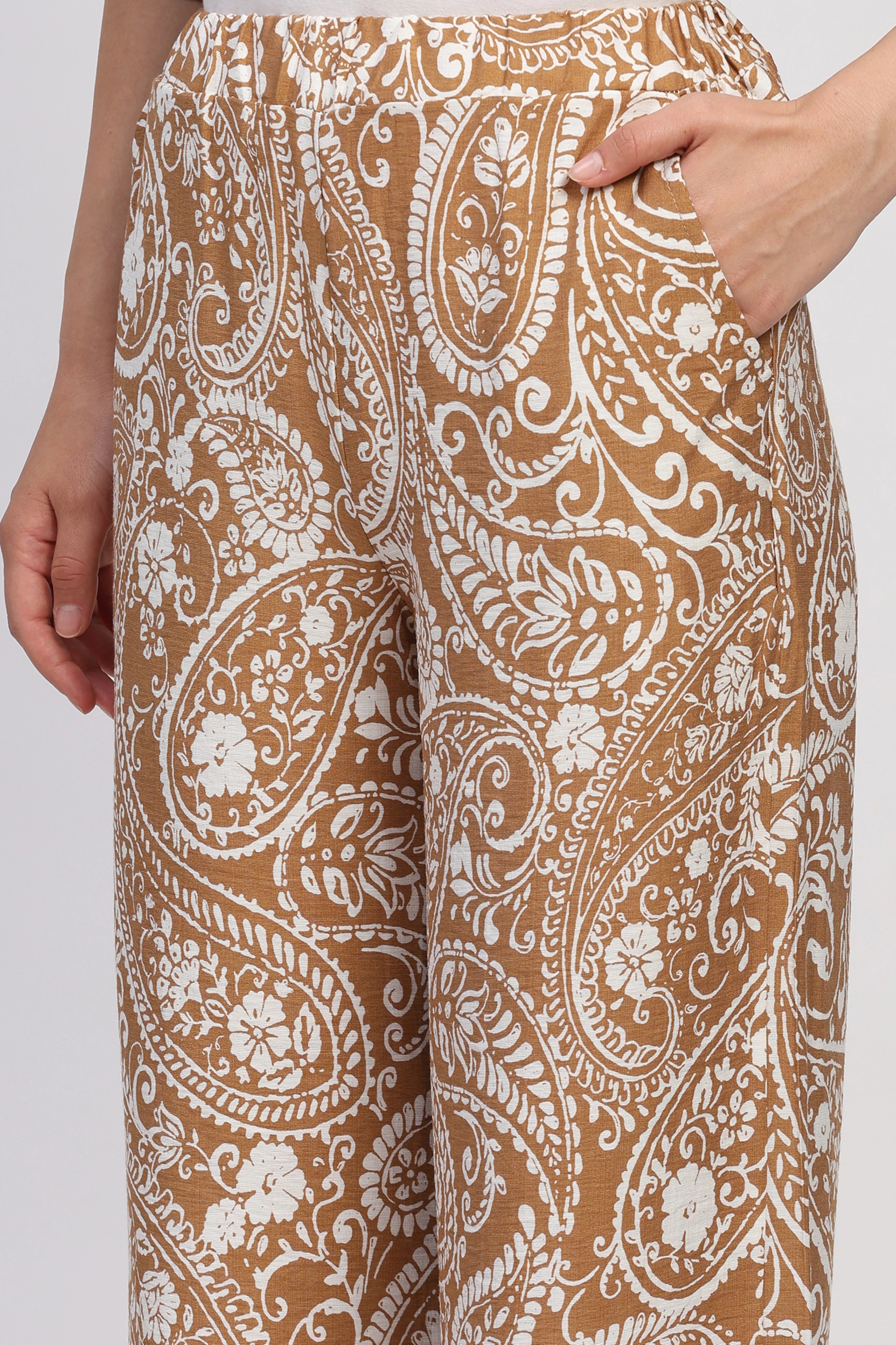 Light Brown Paisley Co-ord Set