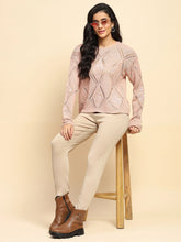Dusty Pink Acrylic Relaxed Fit Pullover