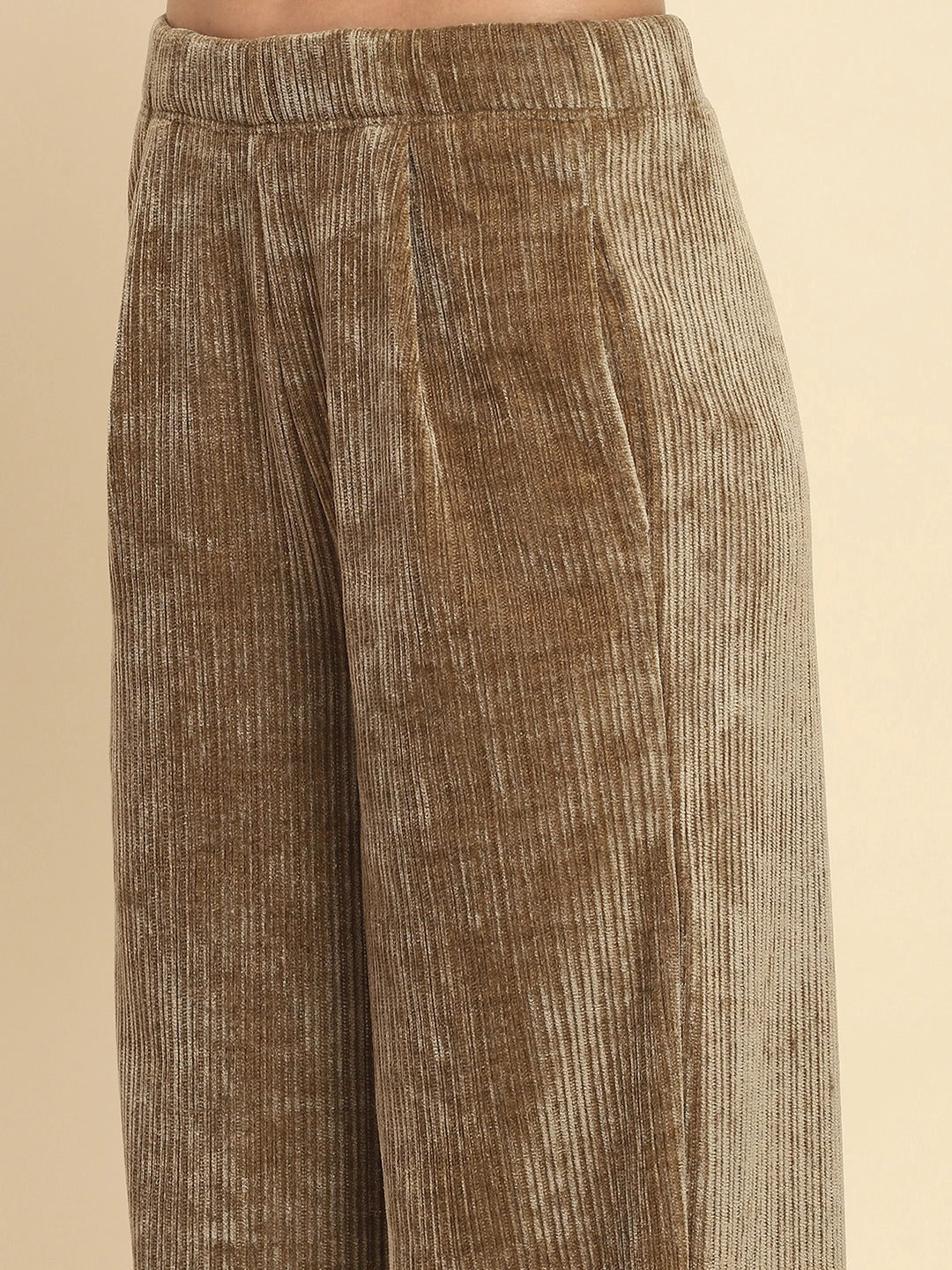 Olive Poly Blend Solid Loose Lower