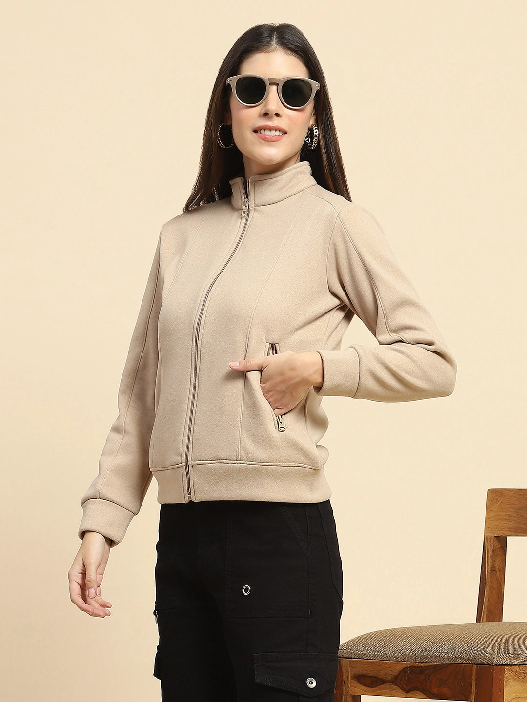Fawn  Solid Sweatshirt - Global Republic