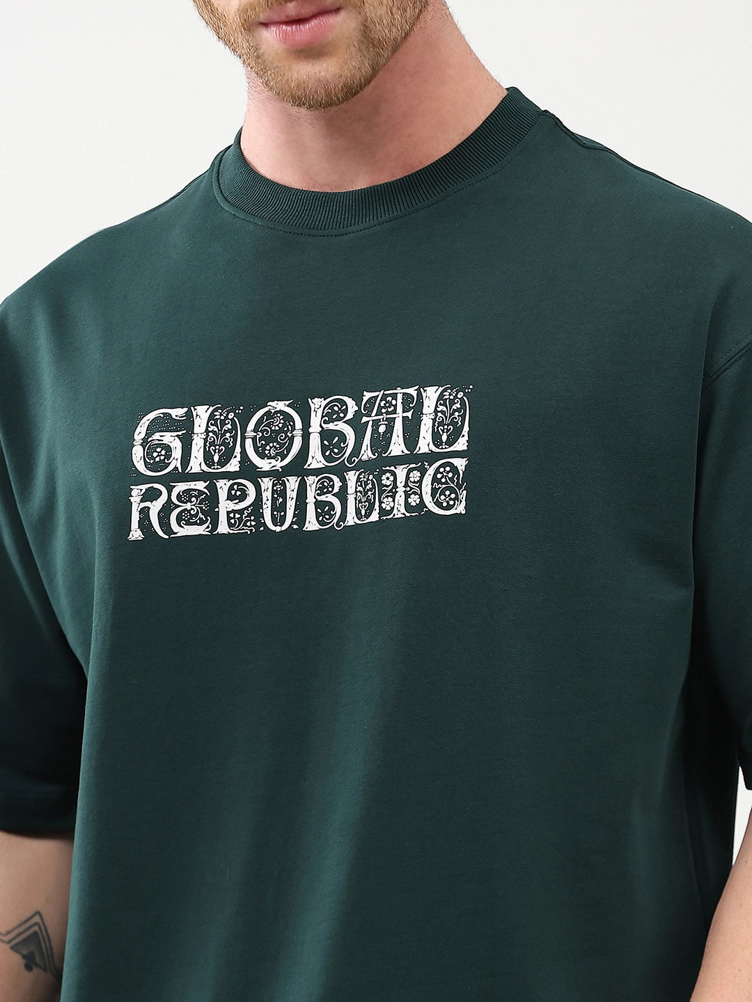 Oversized Stag Graphic T-Shirt
