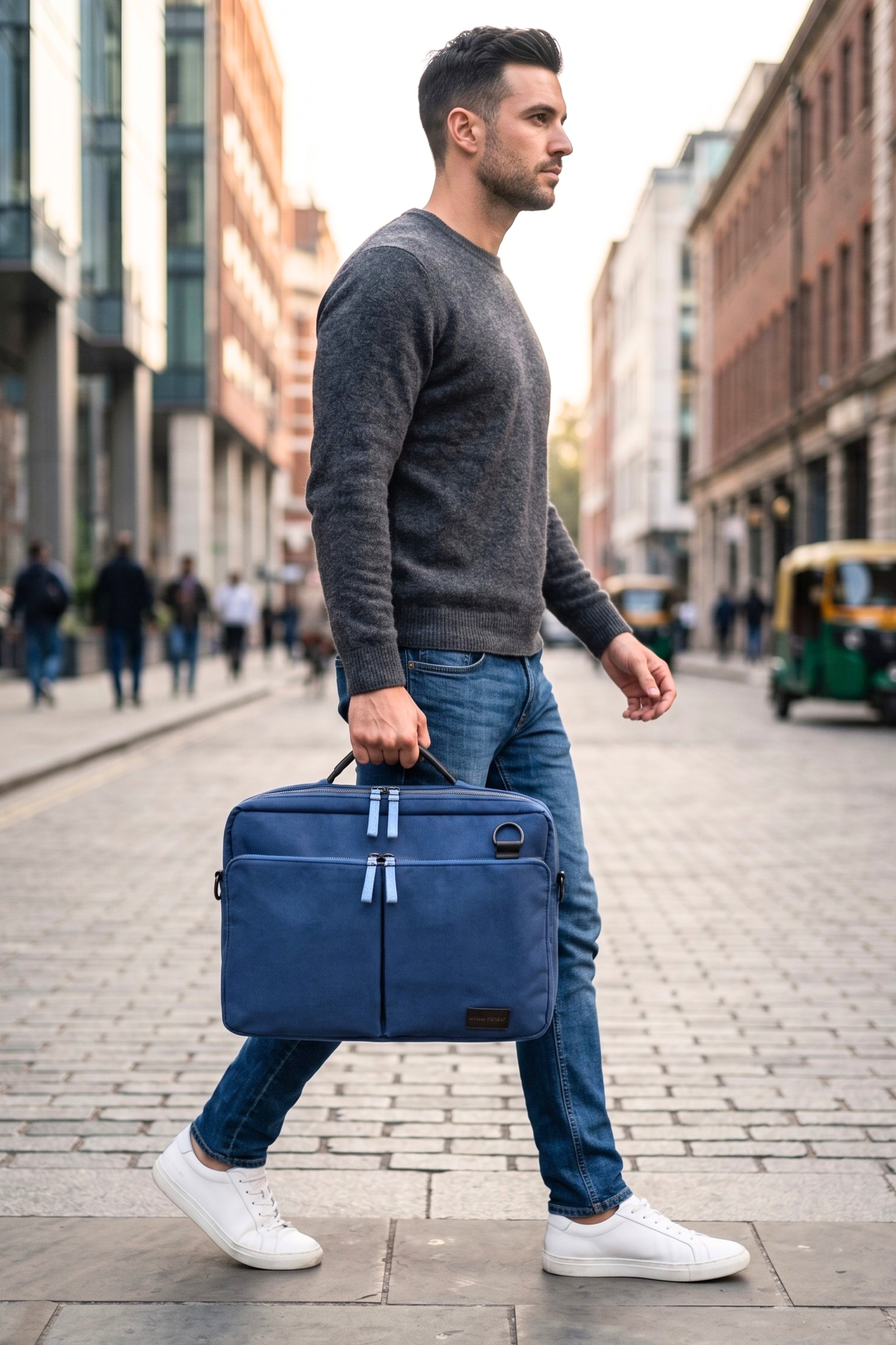 Blue Convertible Laptop Backpack