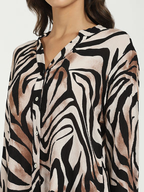 Leopard Print Viscose Shirt