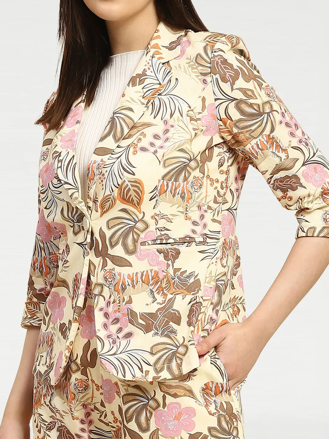 Multi Tropical Print Cotton Co-ord Set