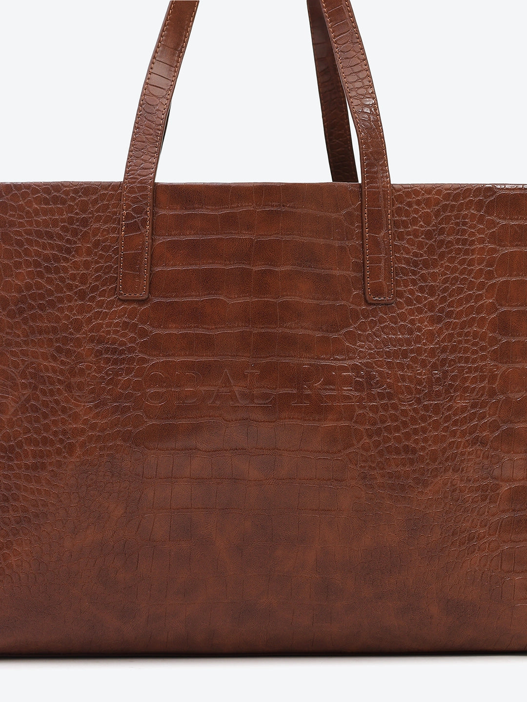 Brown Textured Oversized Tote Bag - Global Republic