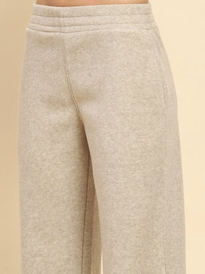 Beige Solid Relaxed Winter Nightsuit