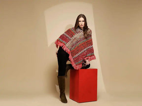 Red Poncho for Women