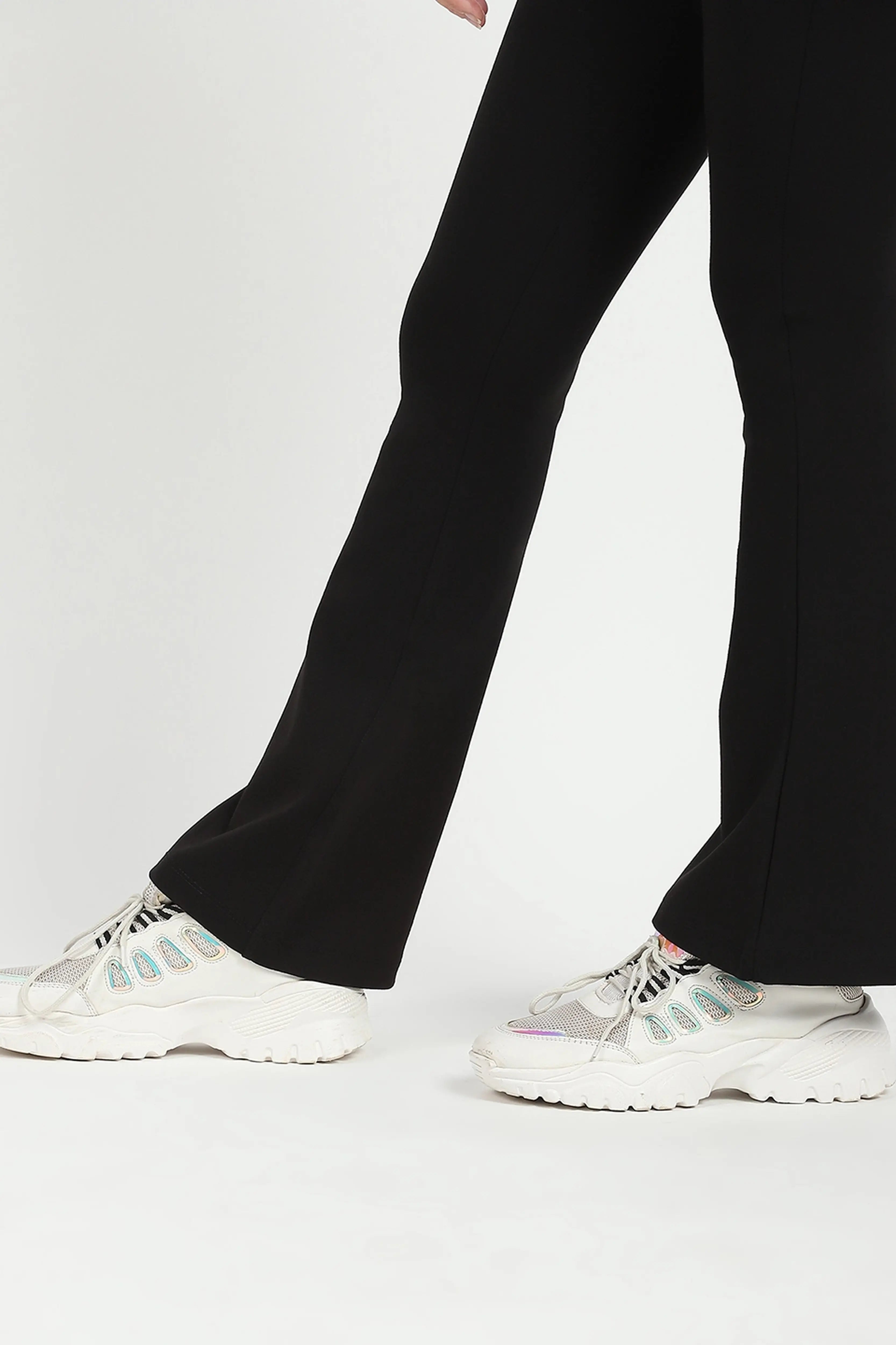 Black Stretchable Bootcut Trouser