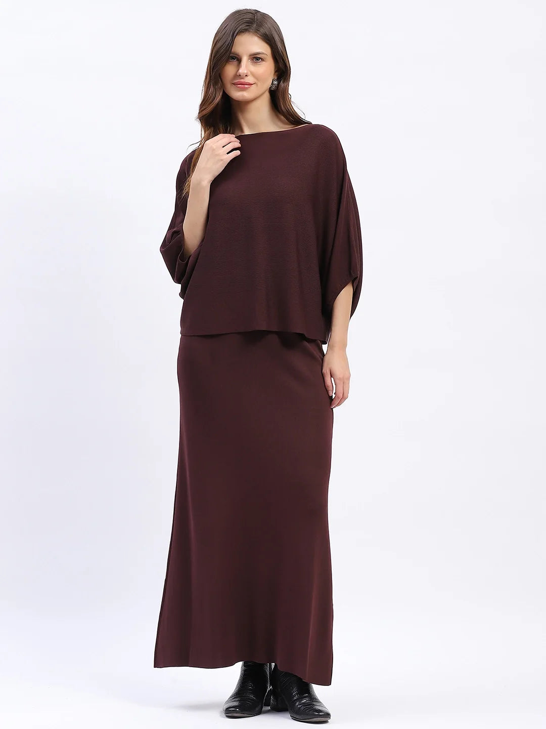 Knit Top & Maxi Skirt Co-ord Set-Global Republic