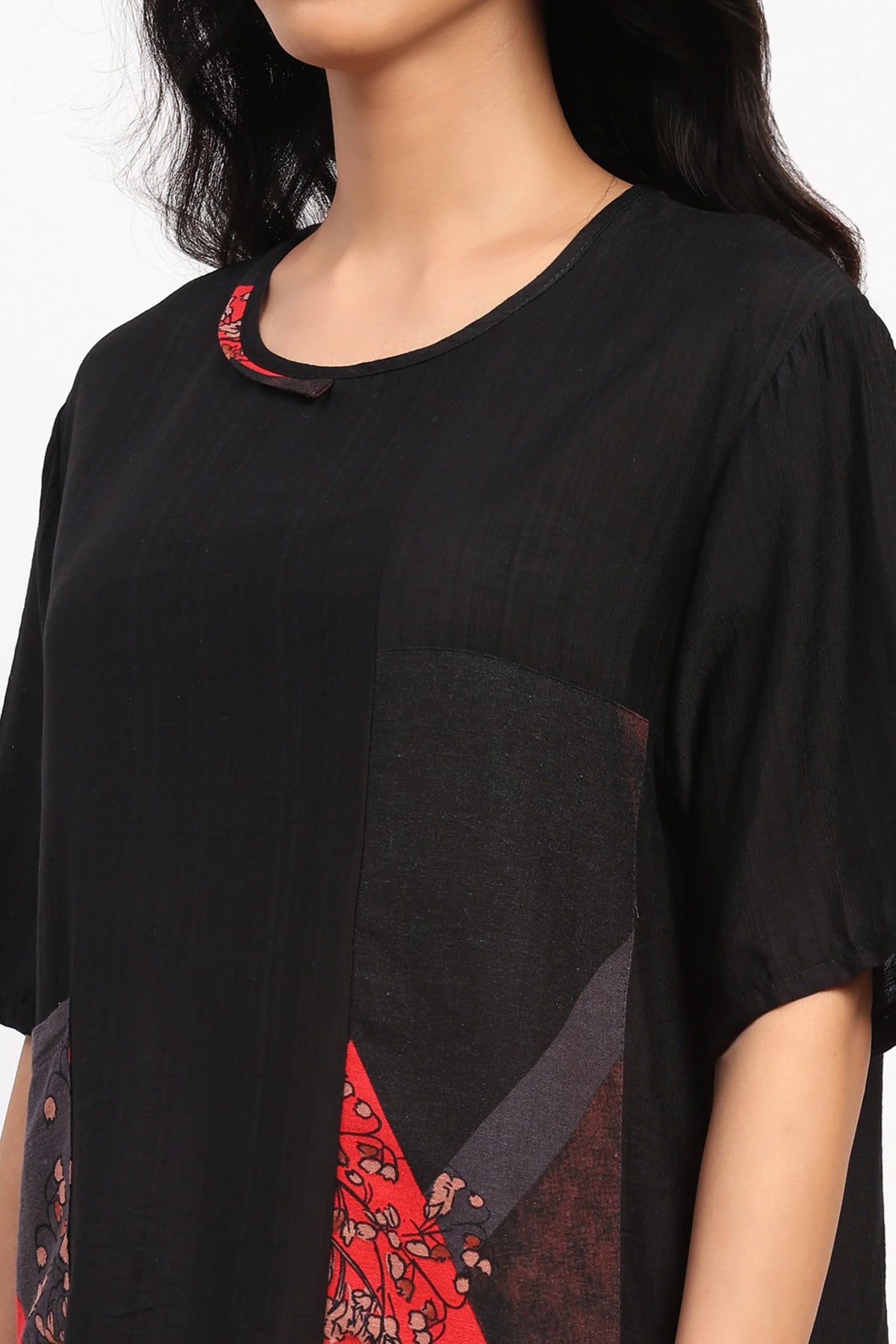 Black Abstract Print Co-ord Set-Global Republic