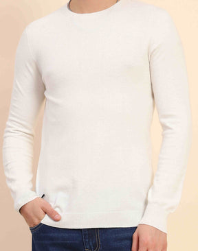Off White Wool Blend Pullover