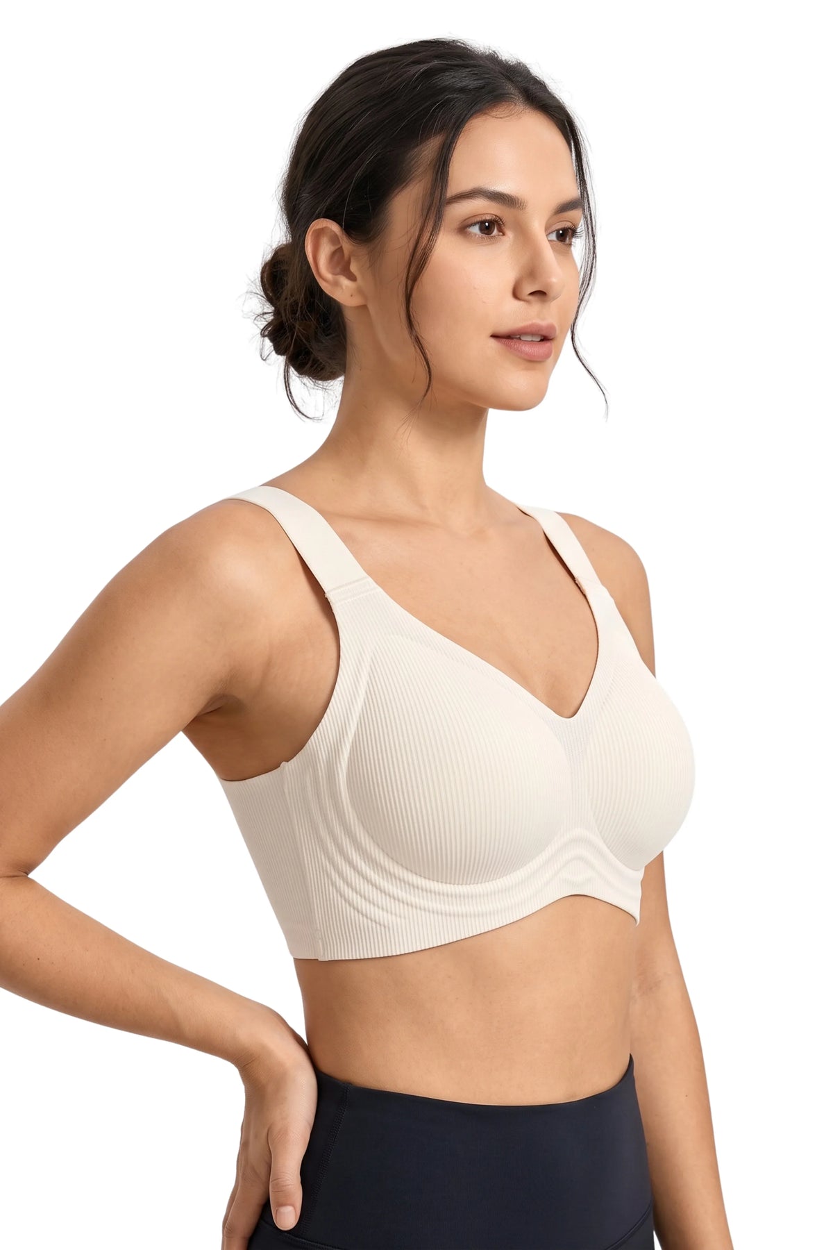 Cream Seamless Lightly Padded Bra-Global Republic