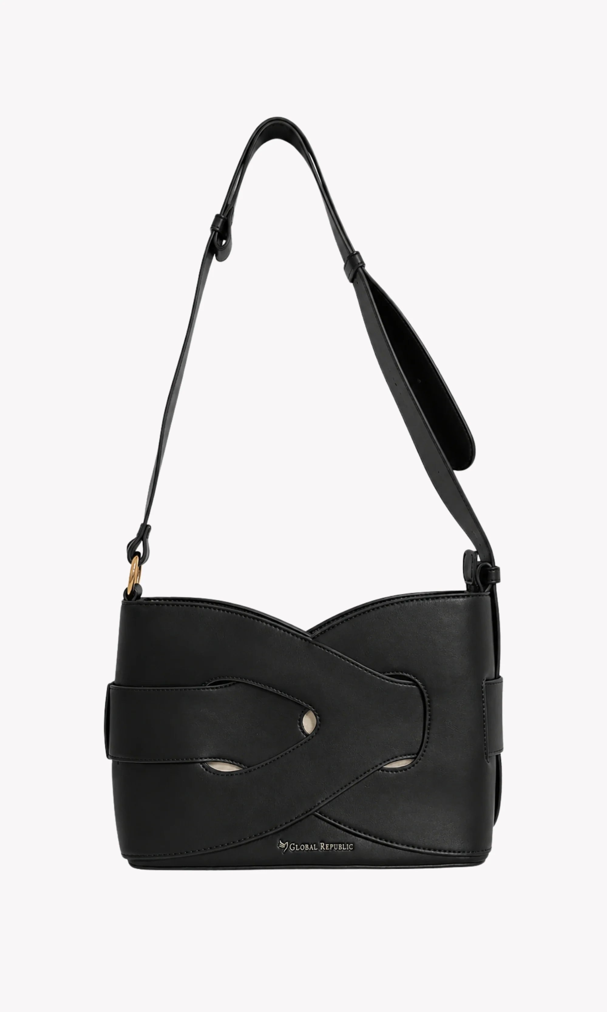 Black Braided Sling Bag-Global Republic