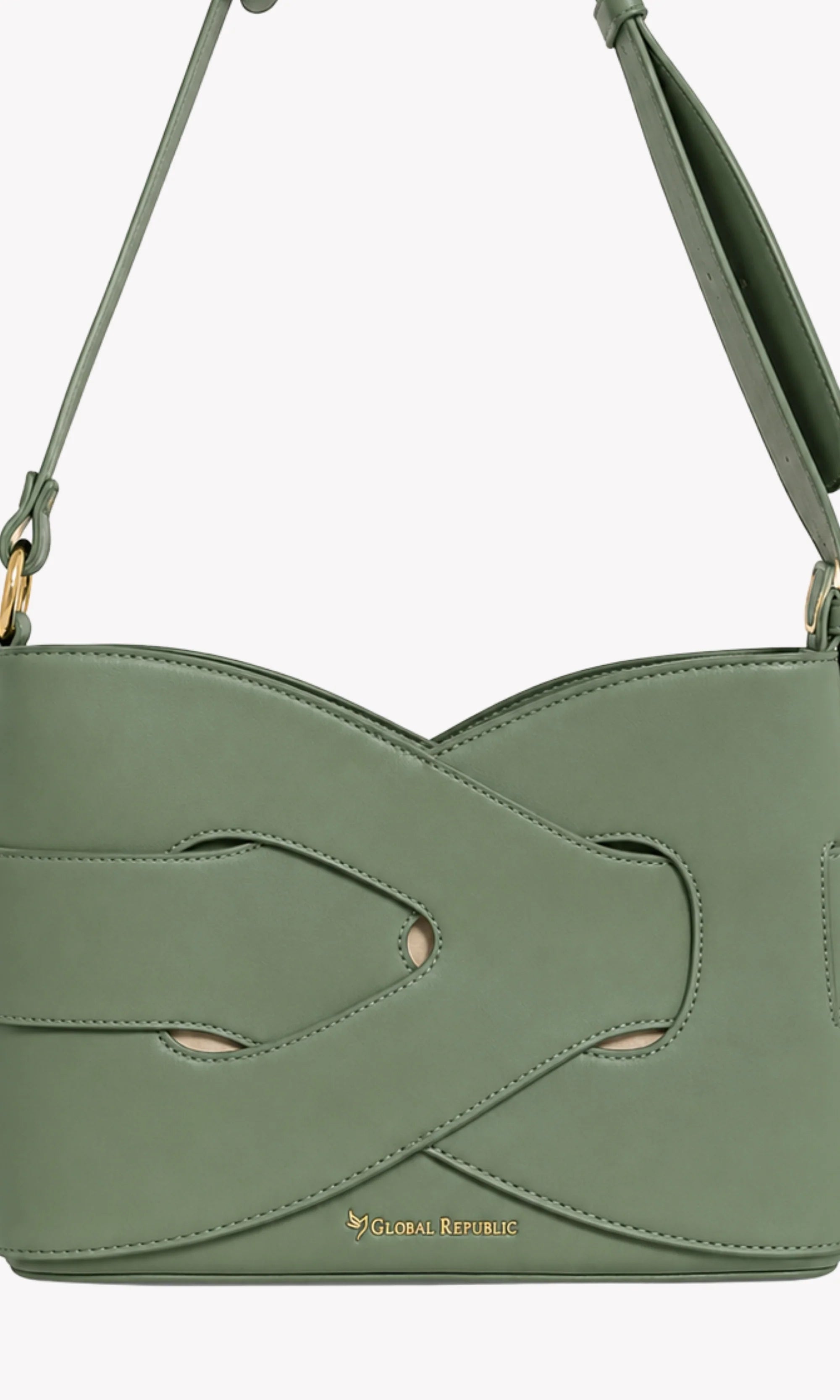 Green Braided Sling Bag-Global Republic