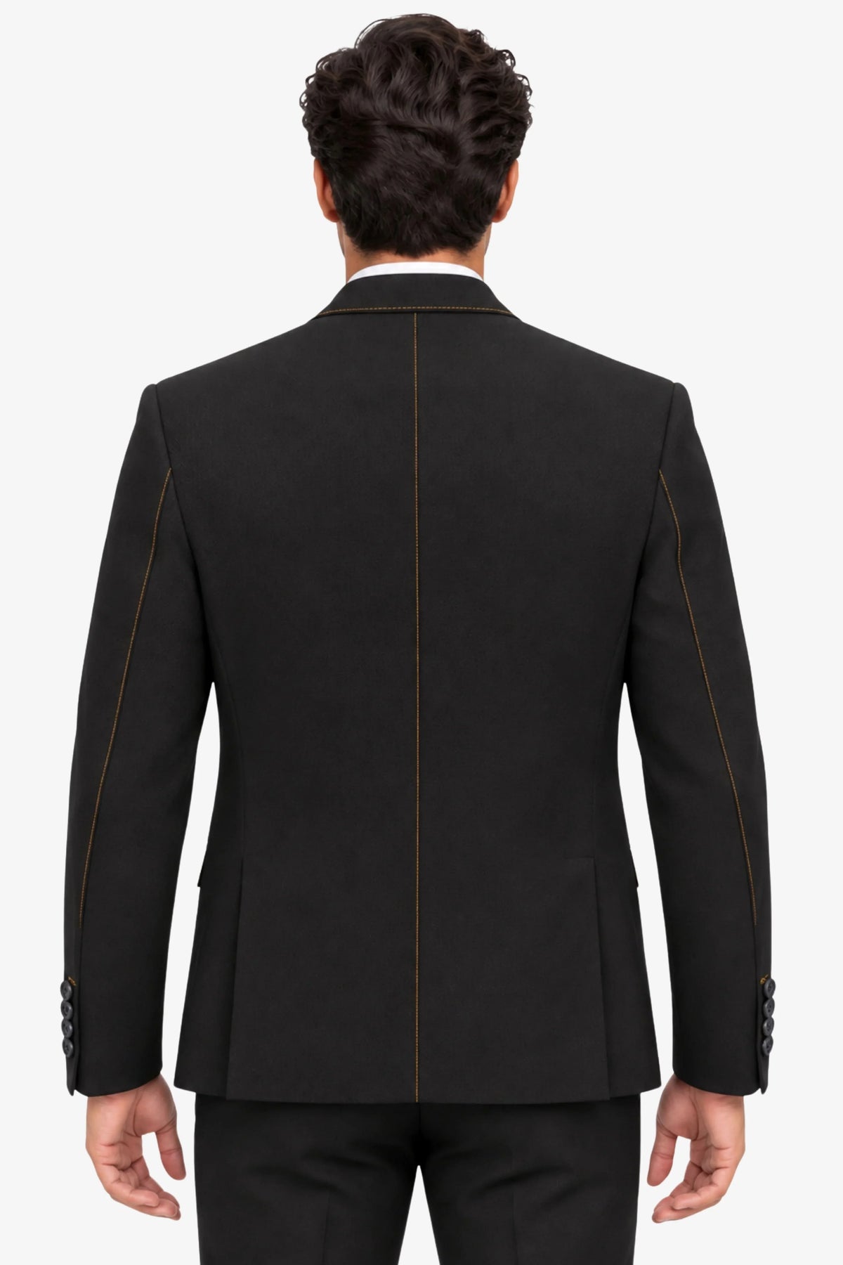 Black Contrast-Detail Coat-Global Republic