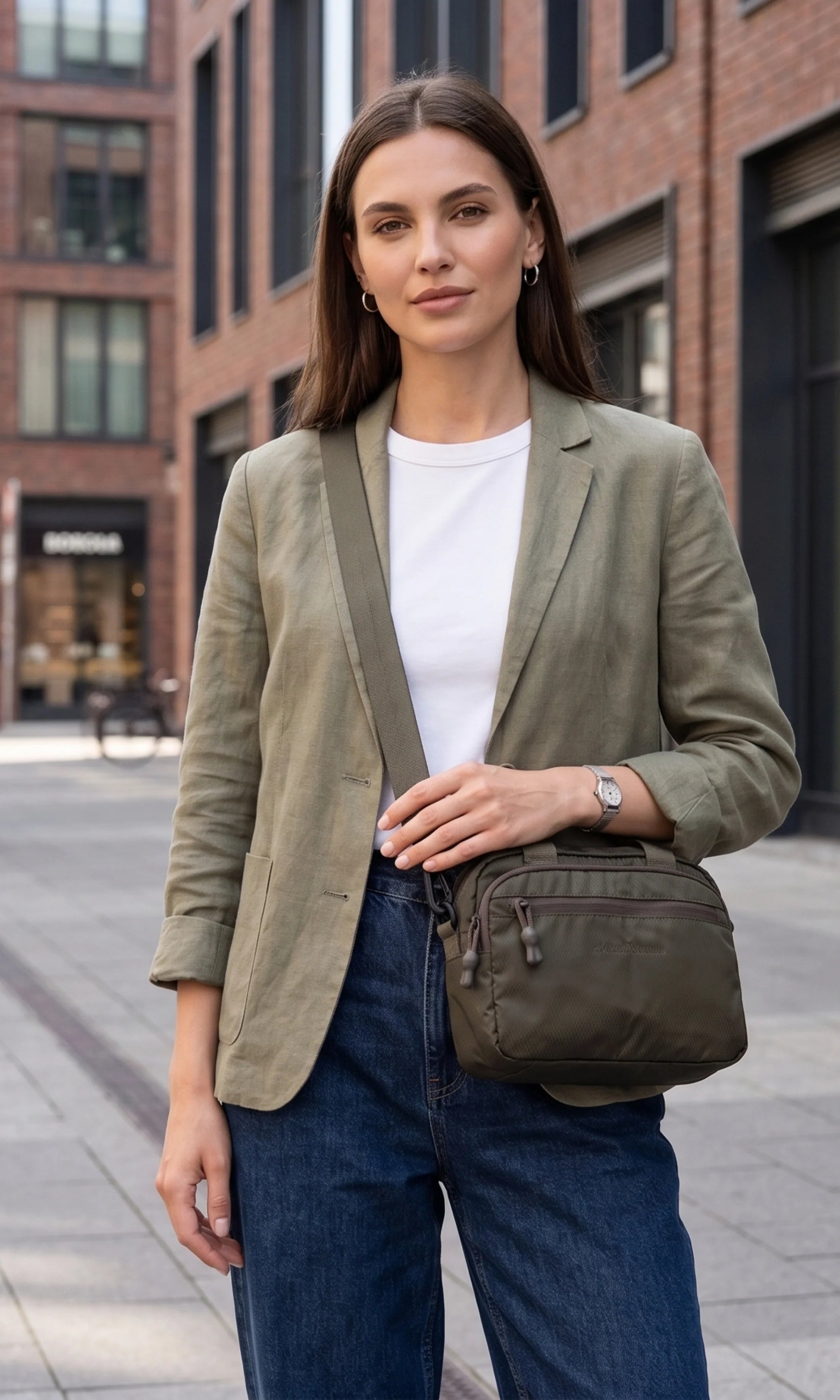 Coffee Brown Utility Sling Bag-Global Republic