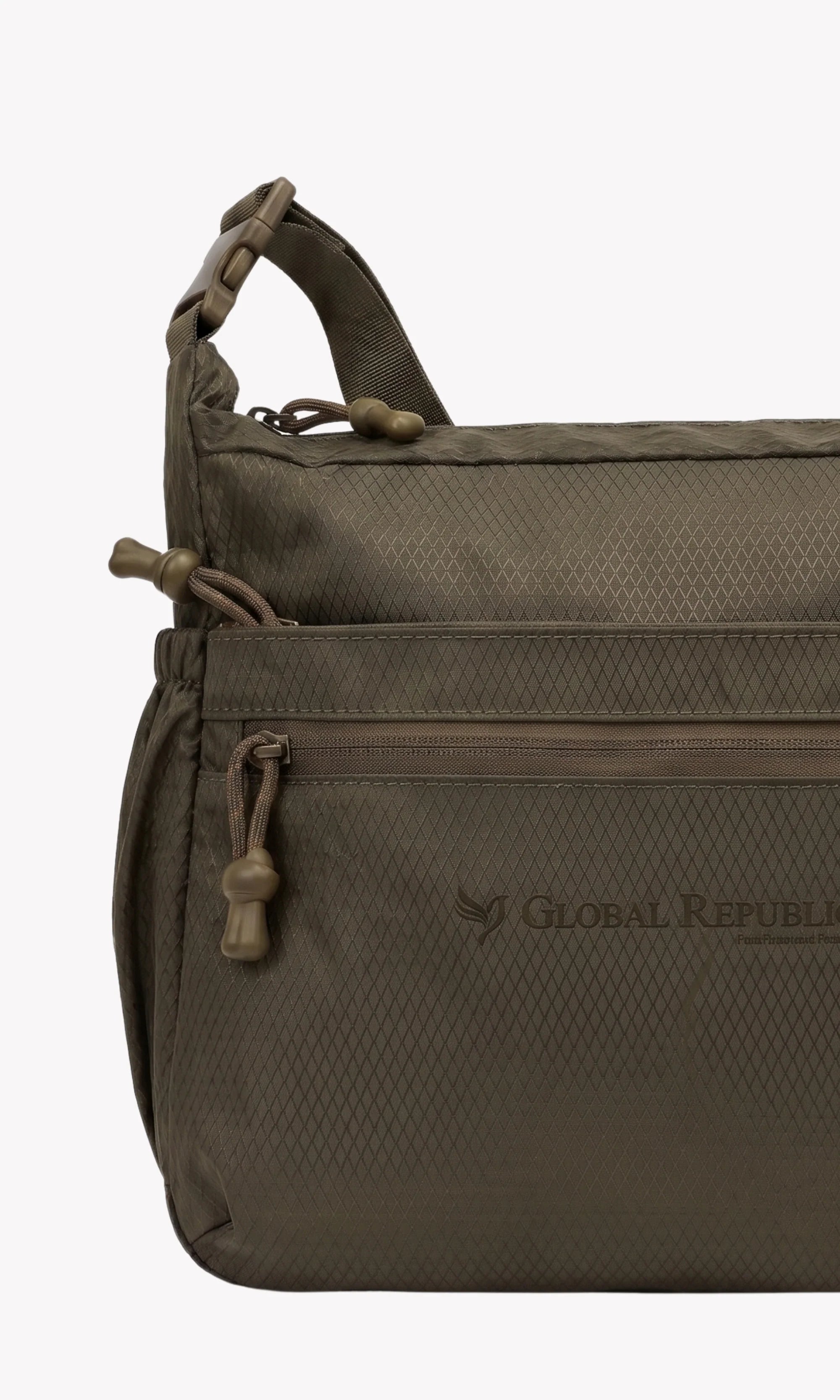 Coffee Brown Utility Sling Bag-Global Republic