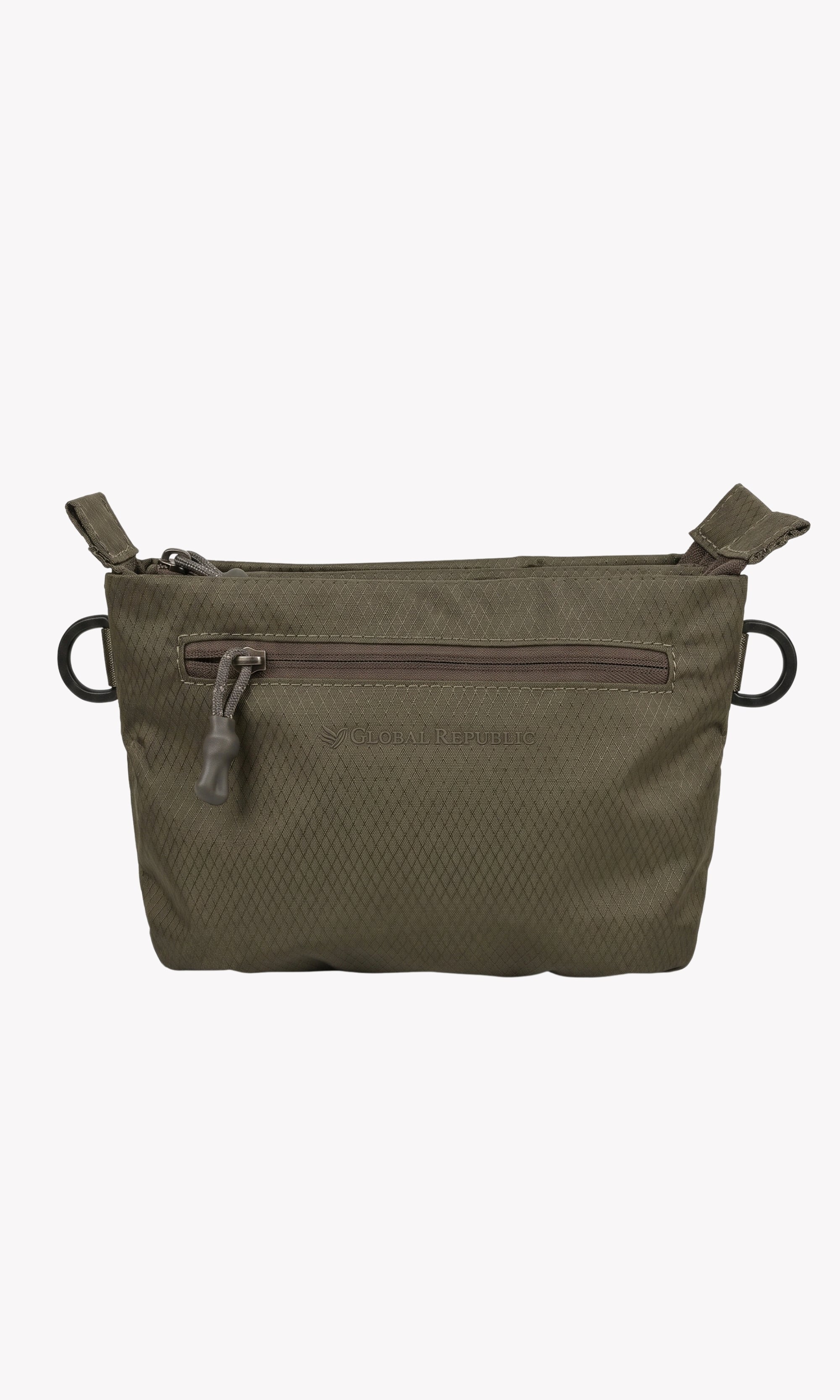 Coffee Brown Utility Kit Pouch Sling Bag-Global Republic
