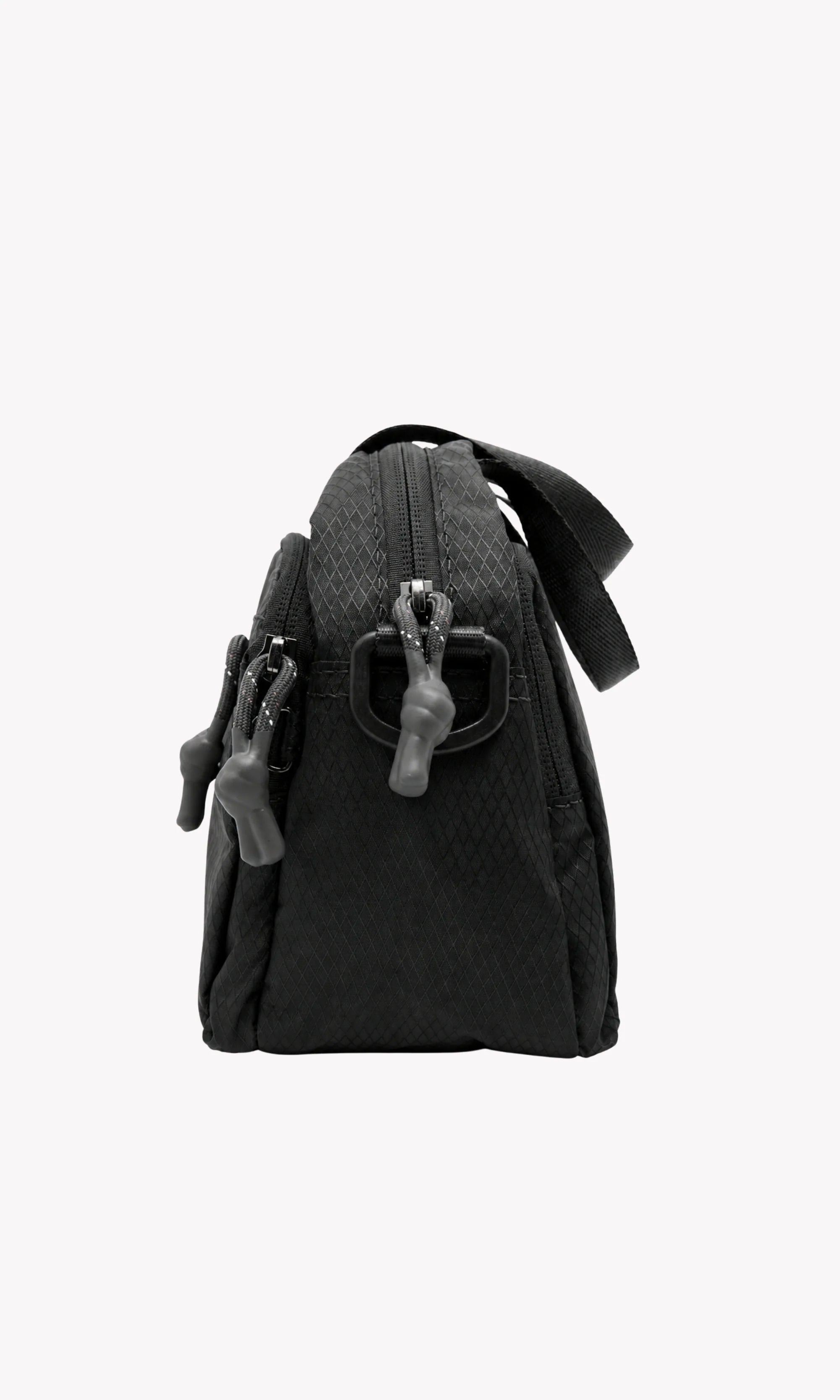 Black Quilted Utility Sling Bag-Global Republic