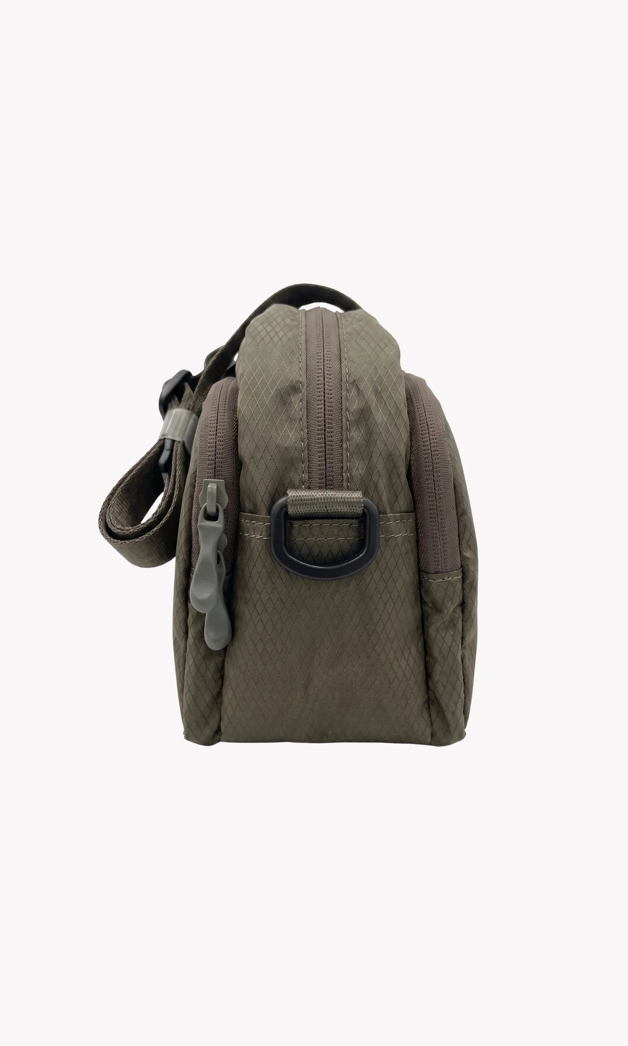 Coffee Brown Quilted Utility Sling Bag-Global Republic