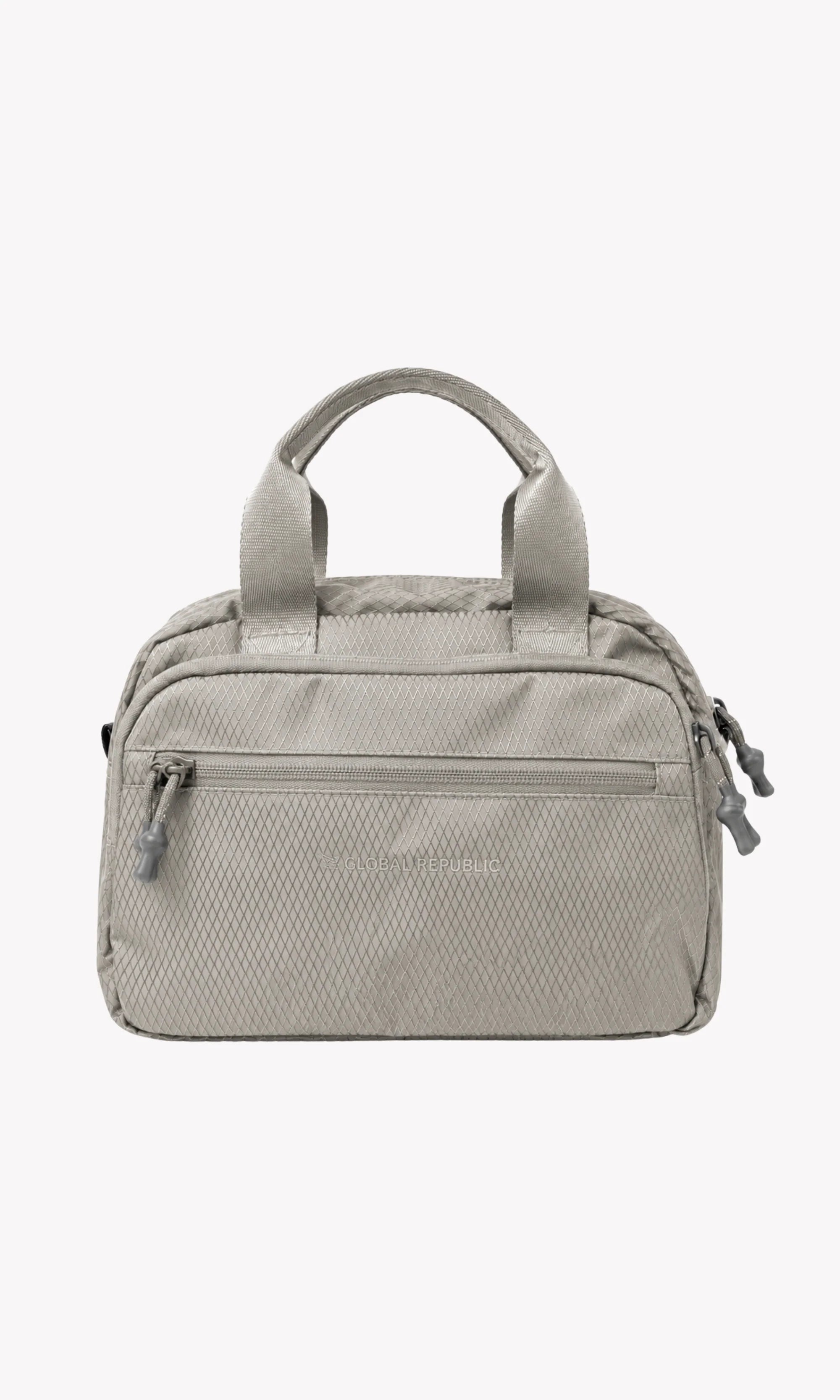 Grey Quilted Utility Sling Bag-Global Republic