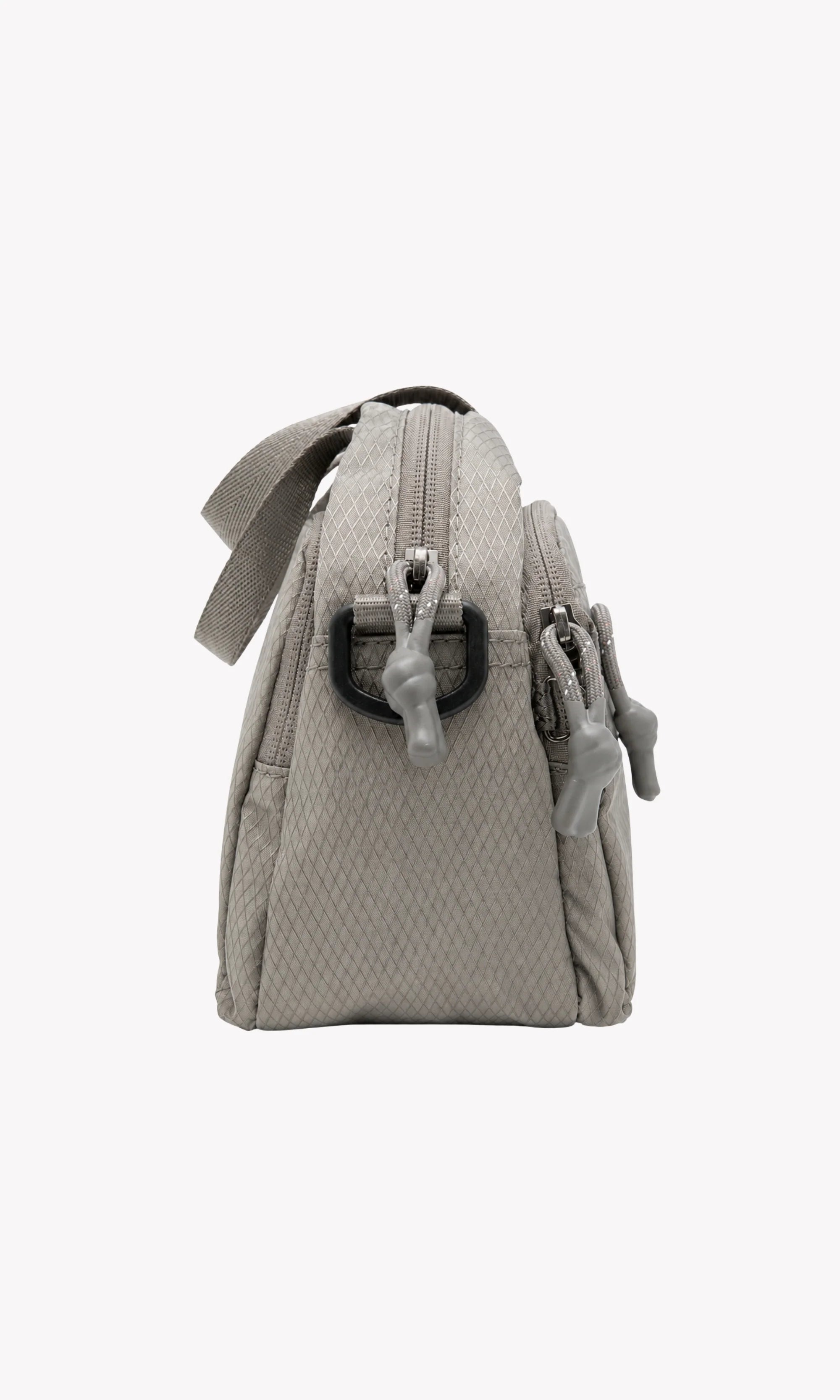 Grey Quilted Utility Sling Bag-Global Republic