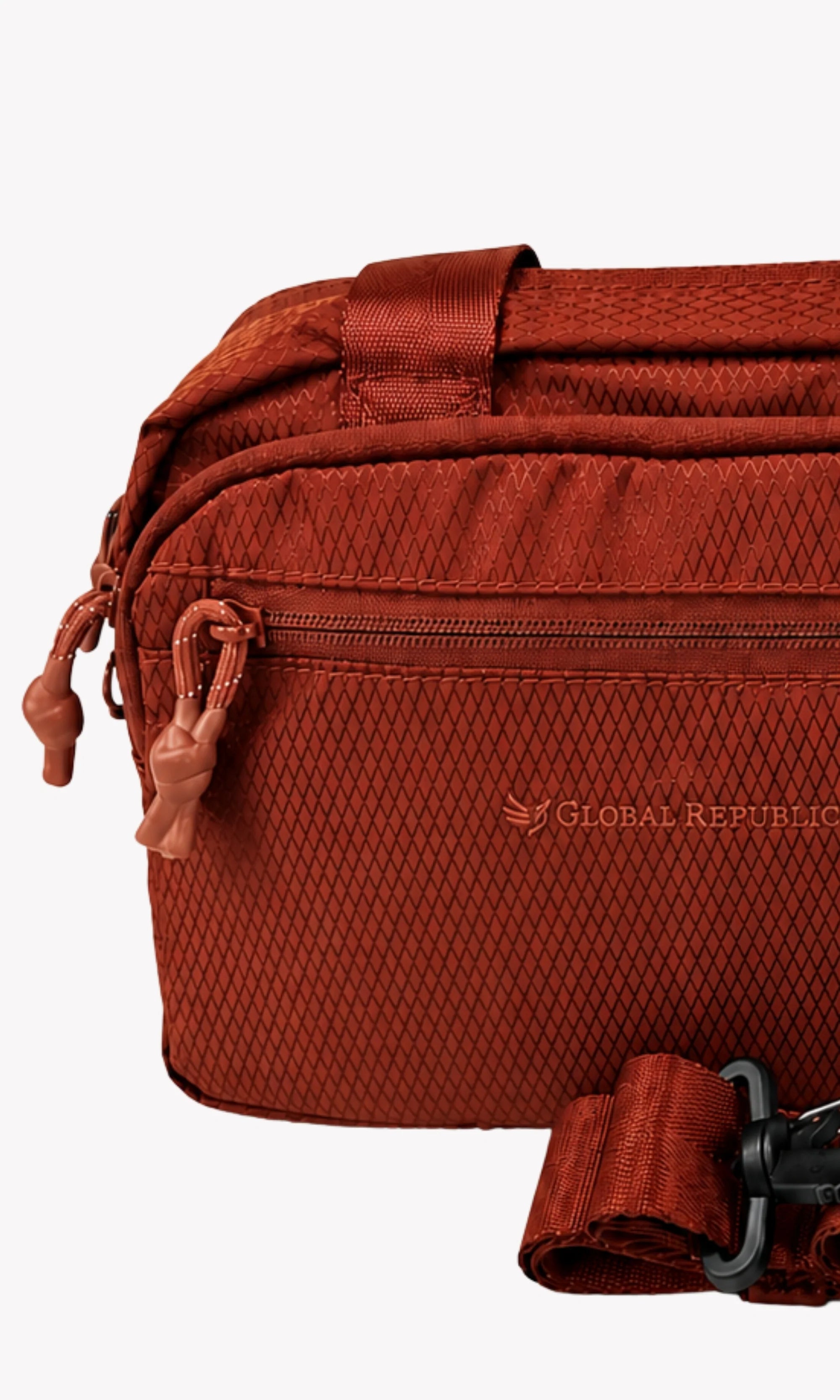 Orange Quilted Utility Sling Bag-Global Republic