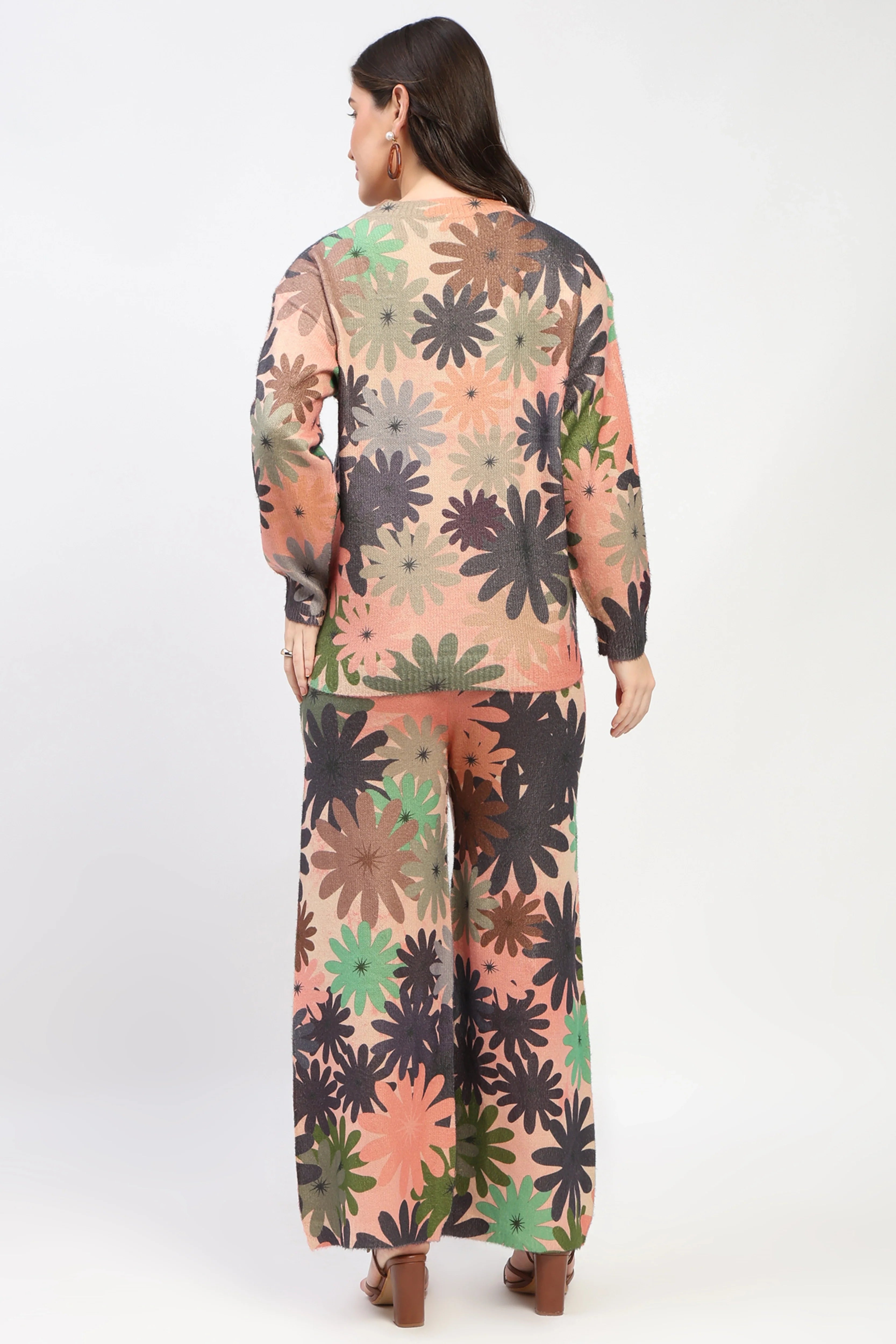 Pink Floral Winter Co-ord Set-Global Republic