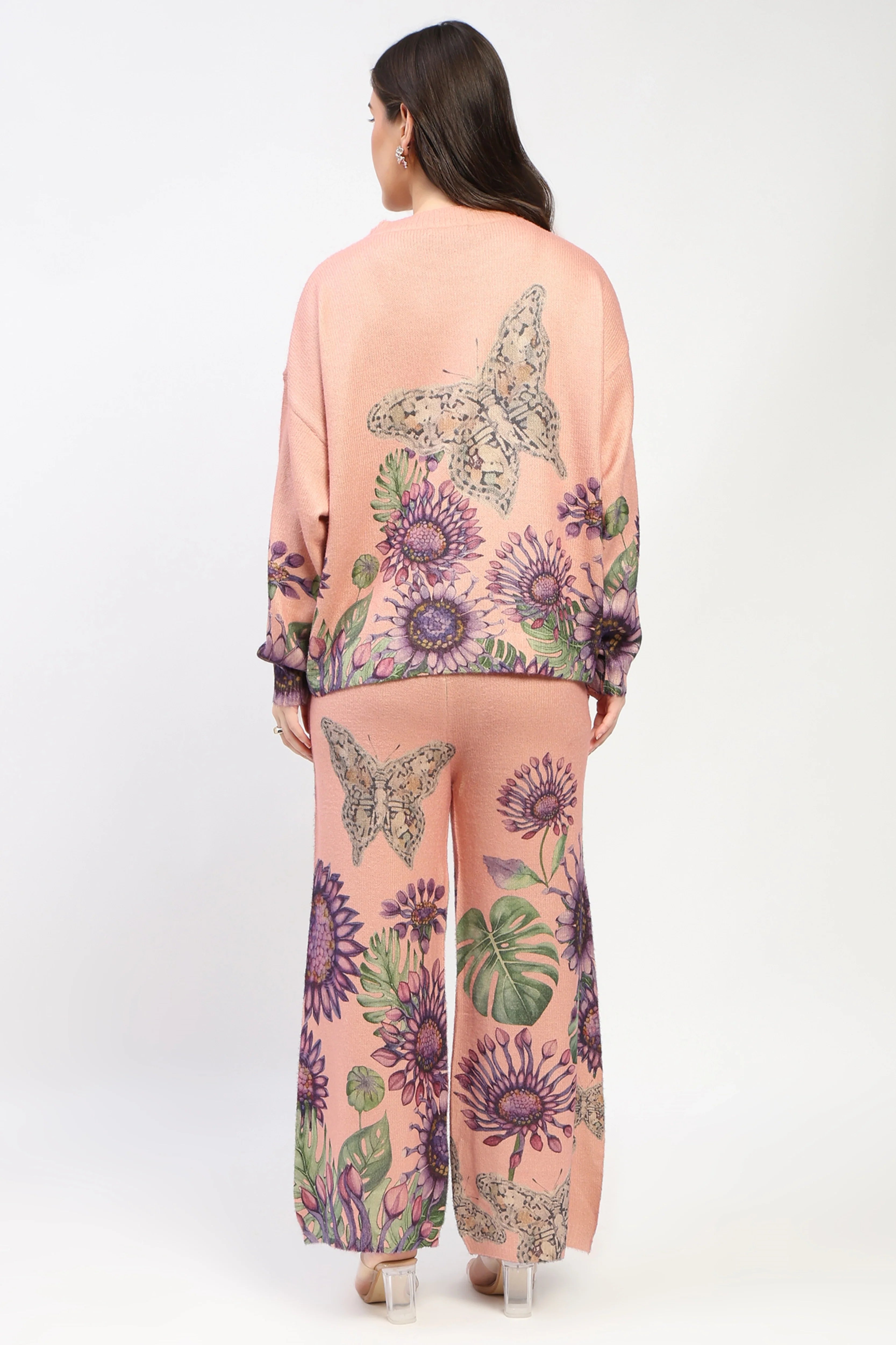 Floral Butterfly Print Co-ord Set-Global Republic