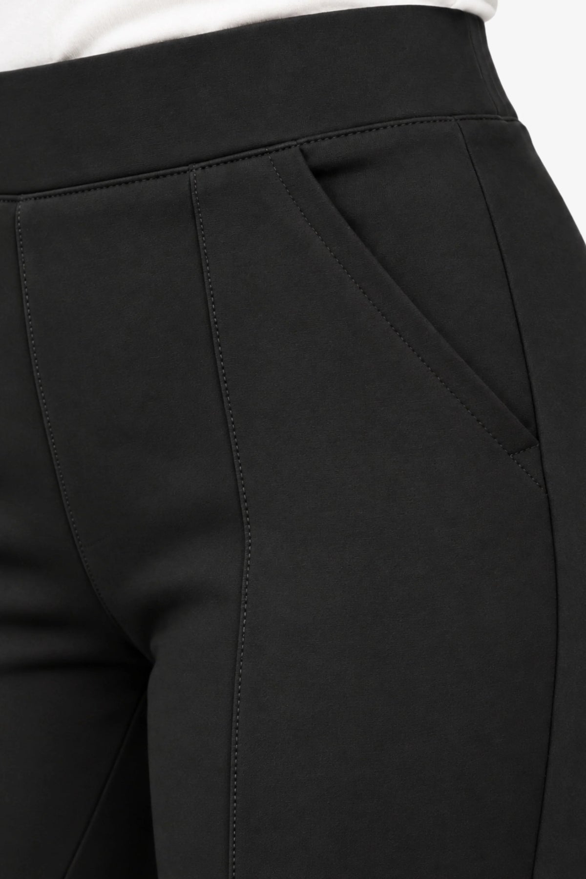 Black Stretchable Jegging Trousers-Global Republic