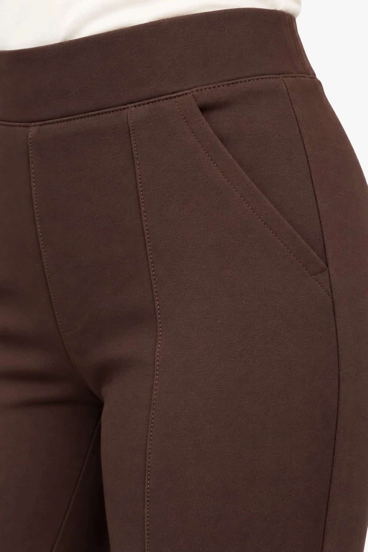 Brown Stretchable Jegging Trousers-Global Republic