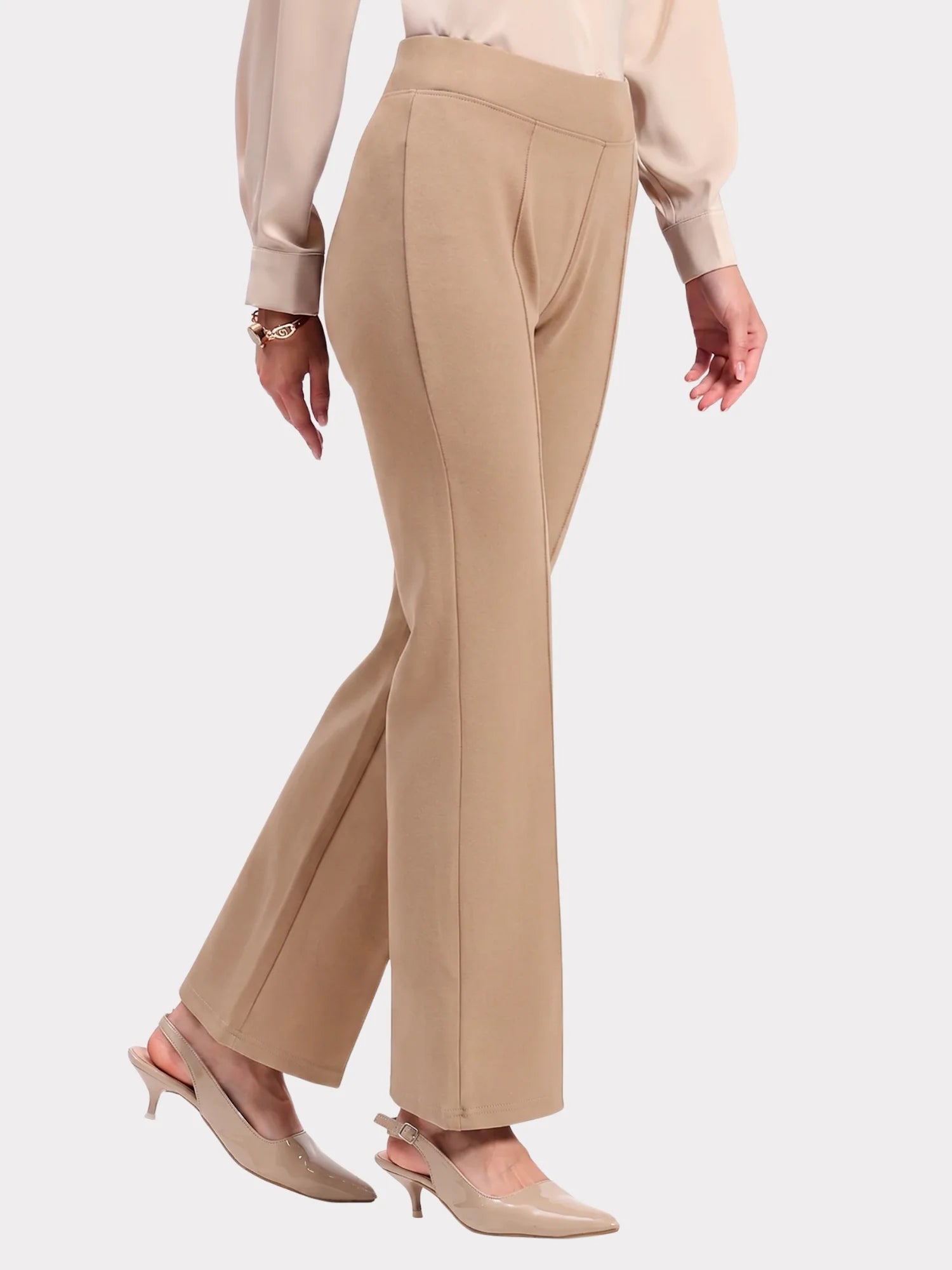 Beige Cotton Spandex Jeggings-Global Republic