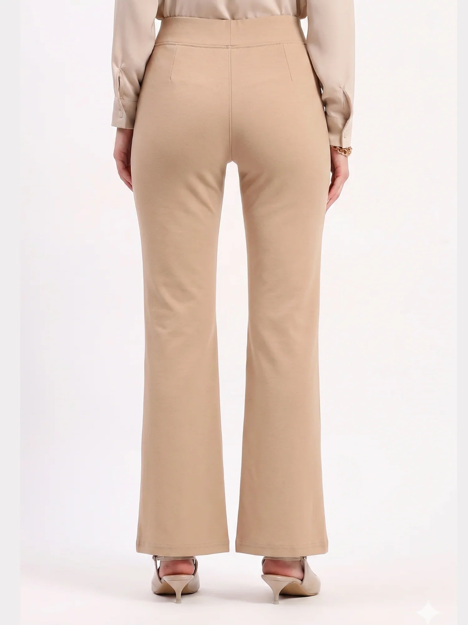 Beige Cotton Spandex Jeggings-Global Republic