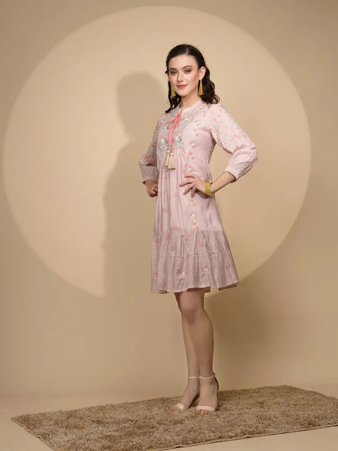 Lilac Cotton Regular Fit Kurta For Women - Global Republic