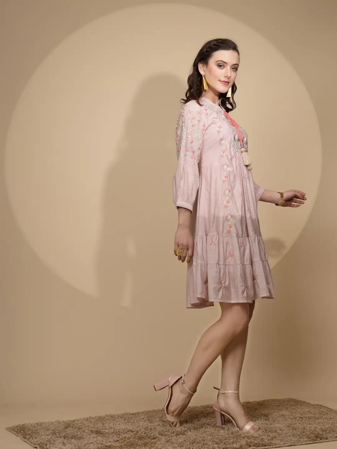 Lilac Cotton Regular Fit Kurta For Women - Global Republic