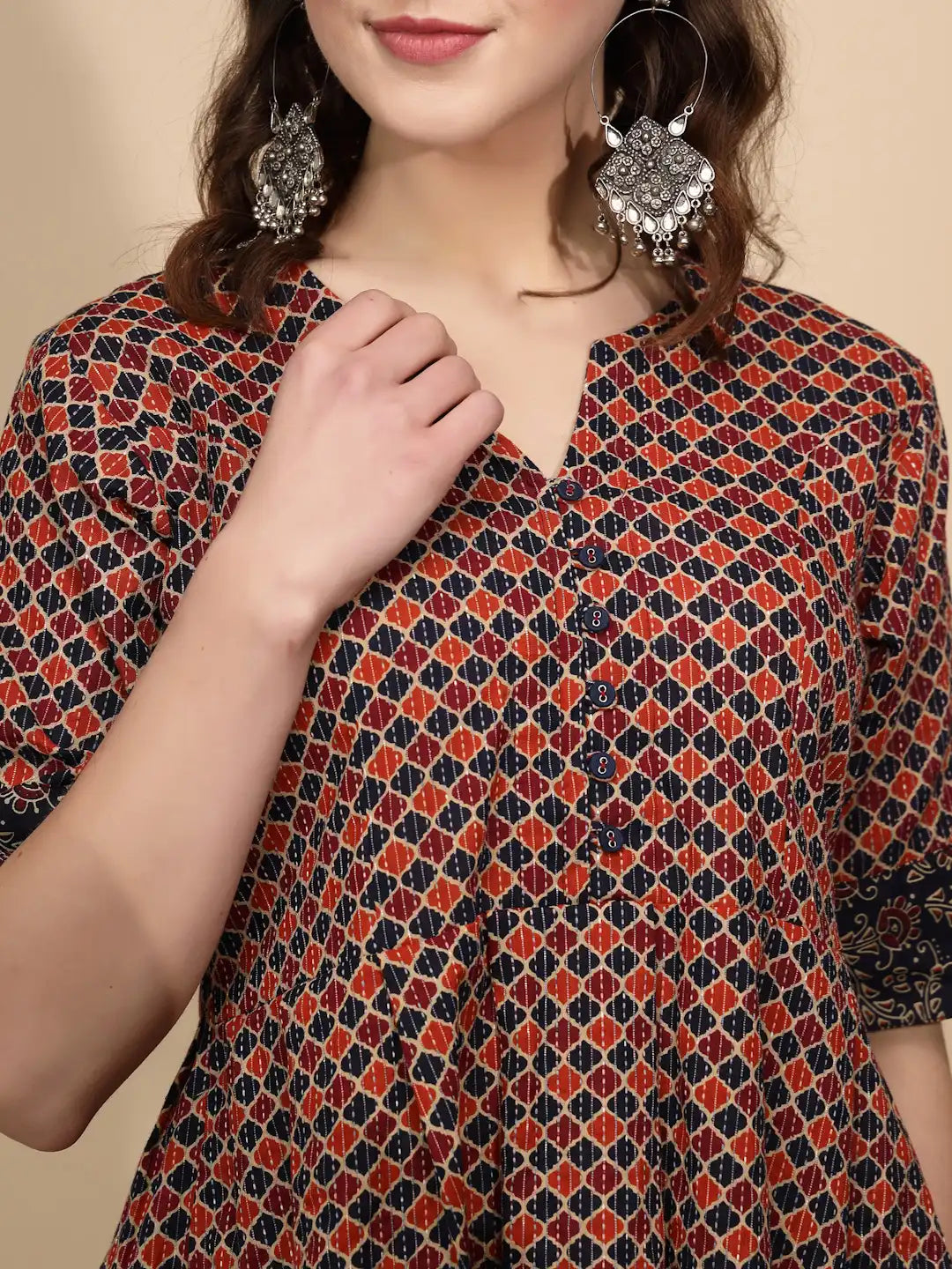 Maroon  Regular Fit Tunic For Women - Global Republic