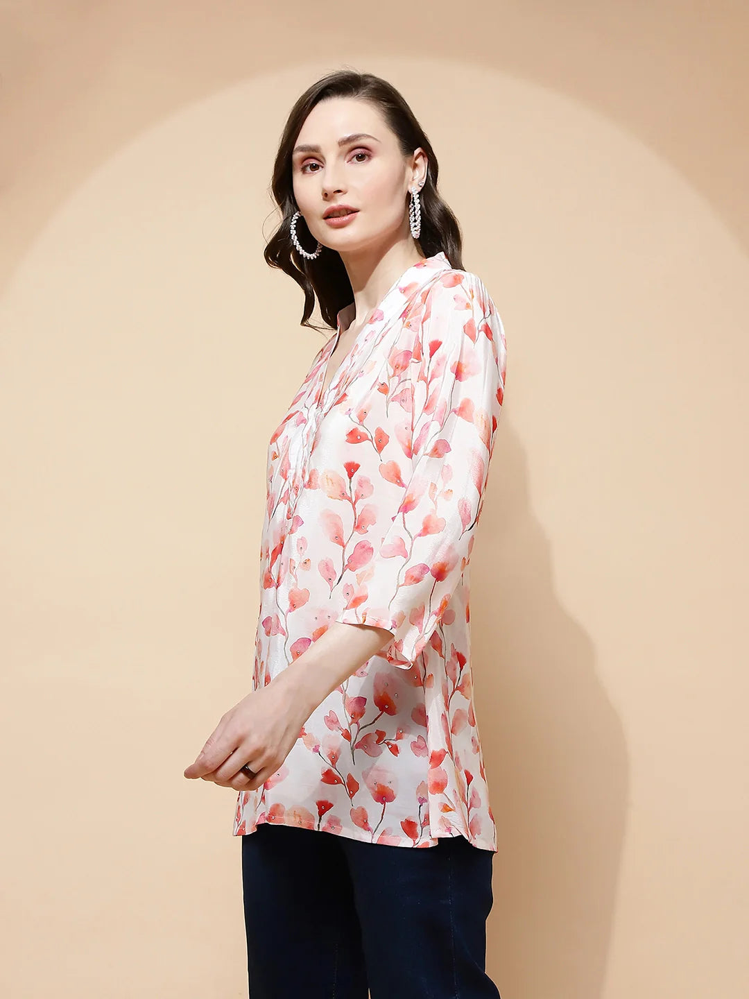 Pink Floral  Tunic - Global Republic