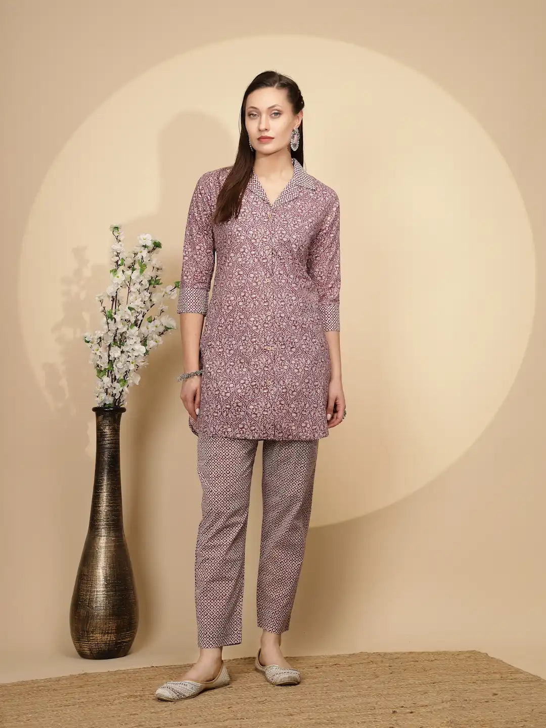 Move Cotton Regular Fit Tunic Set For Women - Global Republic