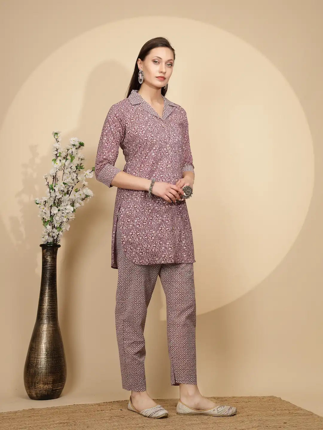 Move Cotton Regular Fit Tunic Set For Women - Global Republic