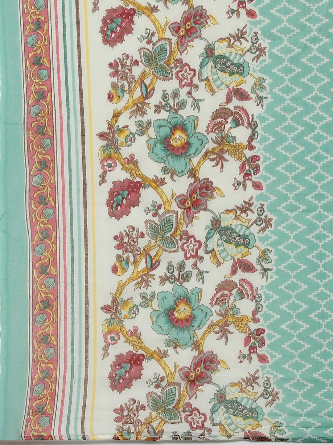 Green Floral Embroidered Suit Set