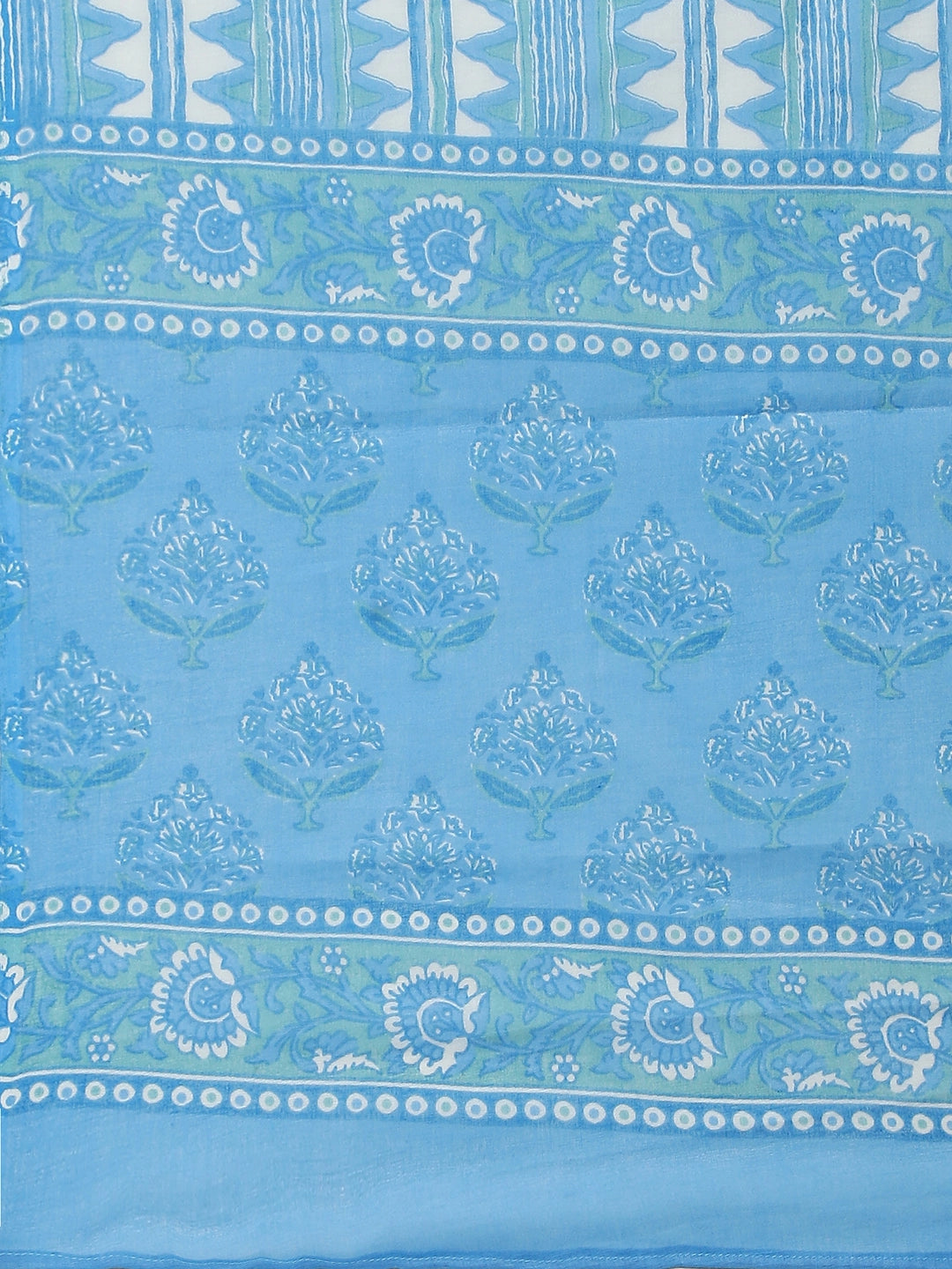 Blue Printed Cotton Suit Set - Global Republic