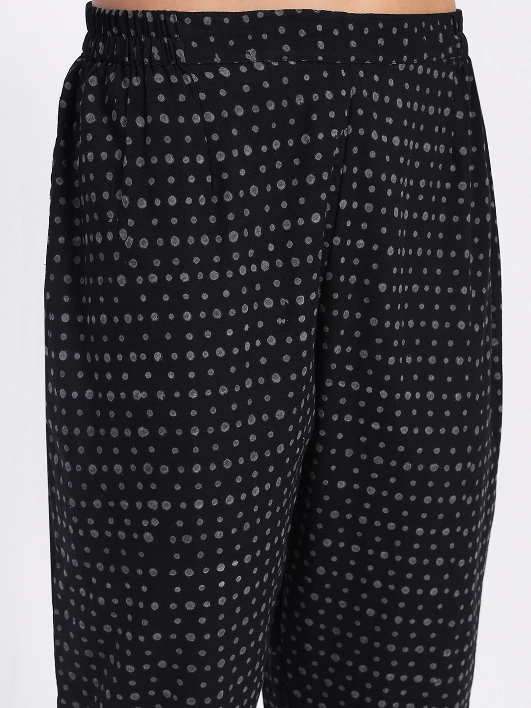 Black Cotton Kurta Set - Global Republic