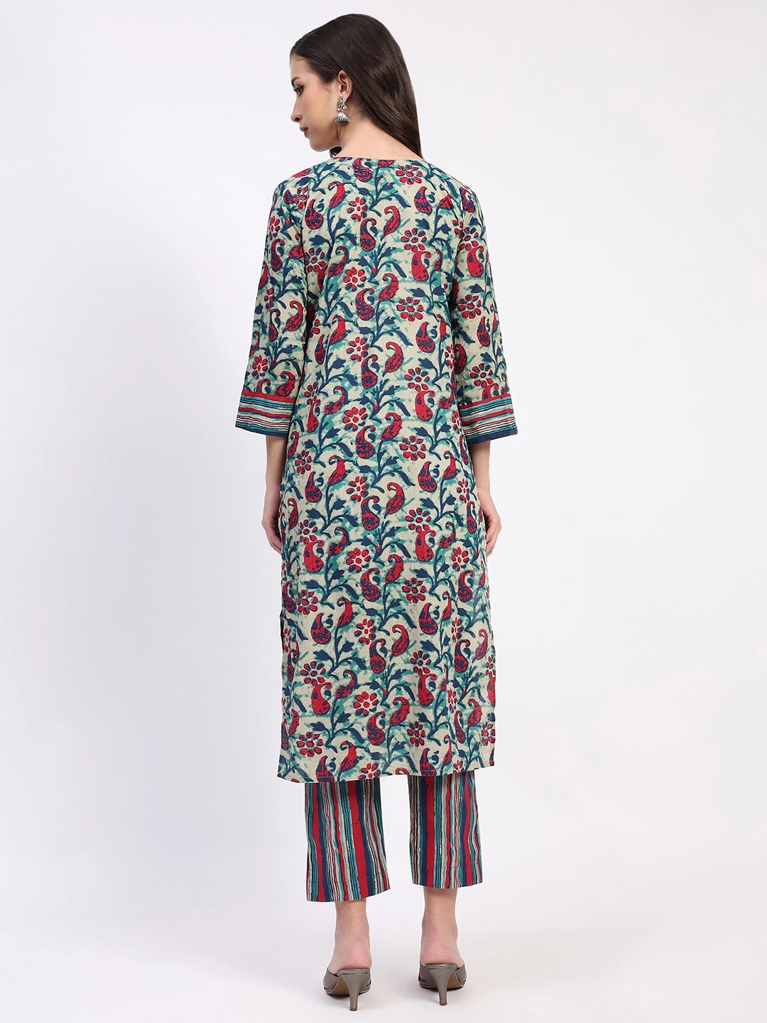 Multi Festive Cotton Suit Set - Global Republic